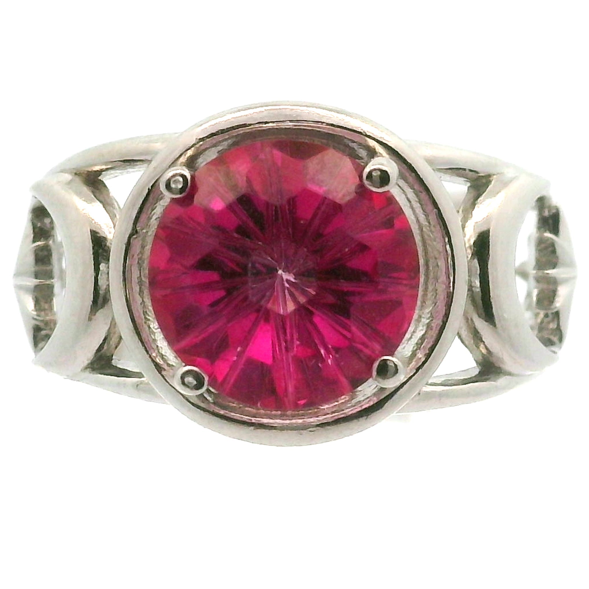 Triple Moon with Star Cuff Ring .925 Silver for Health, Protection, Amplifying Intentions & Accelerating Manifestations
