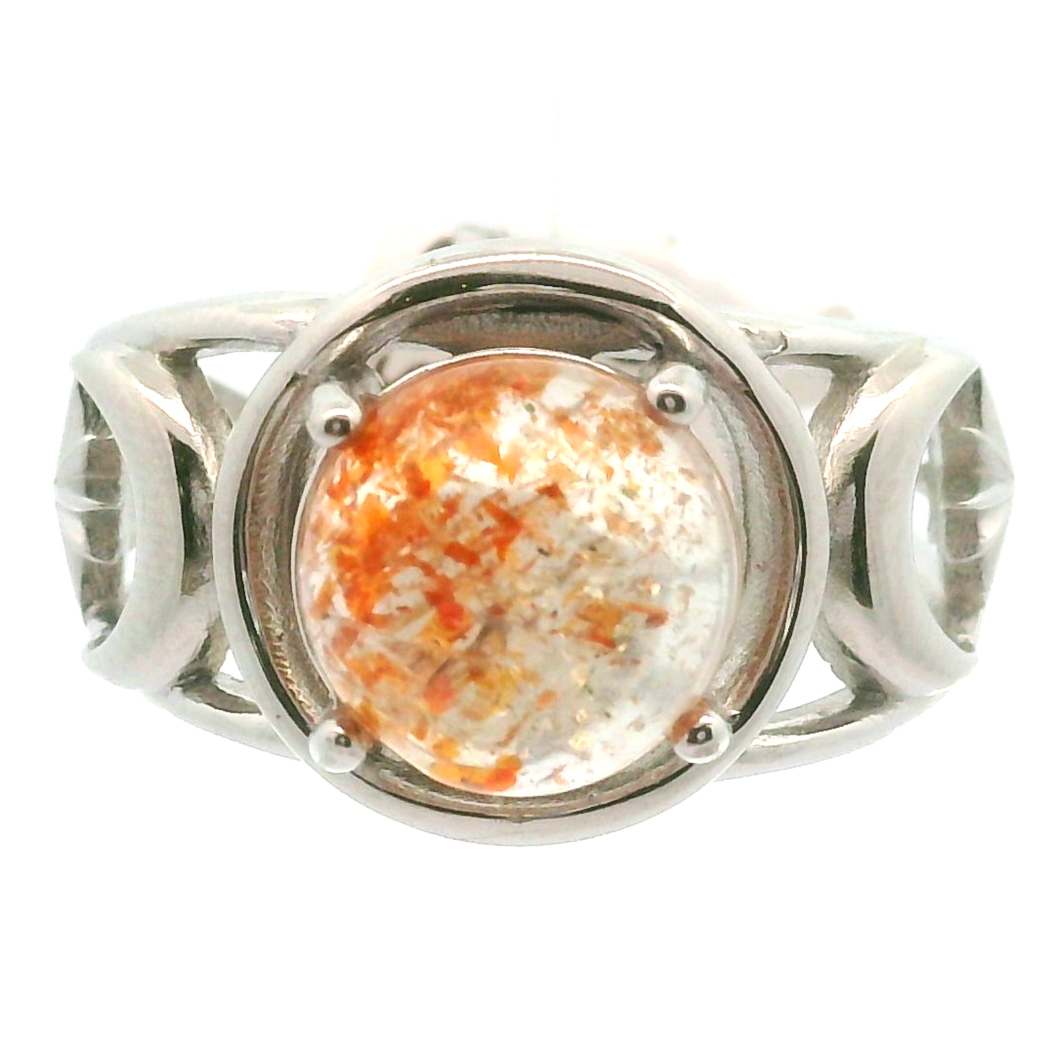 Triple Moon with Star Cuff Ring .925 Silver for Health, Protection, Amplifying Intentions & Accelerating Manifestations