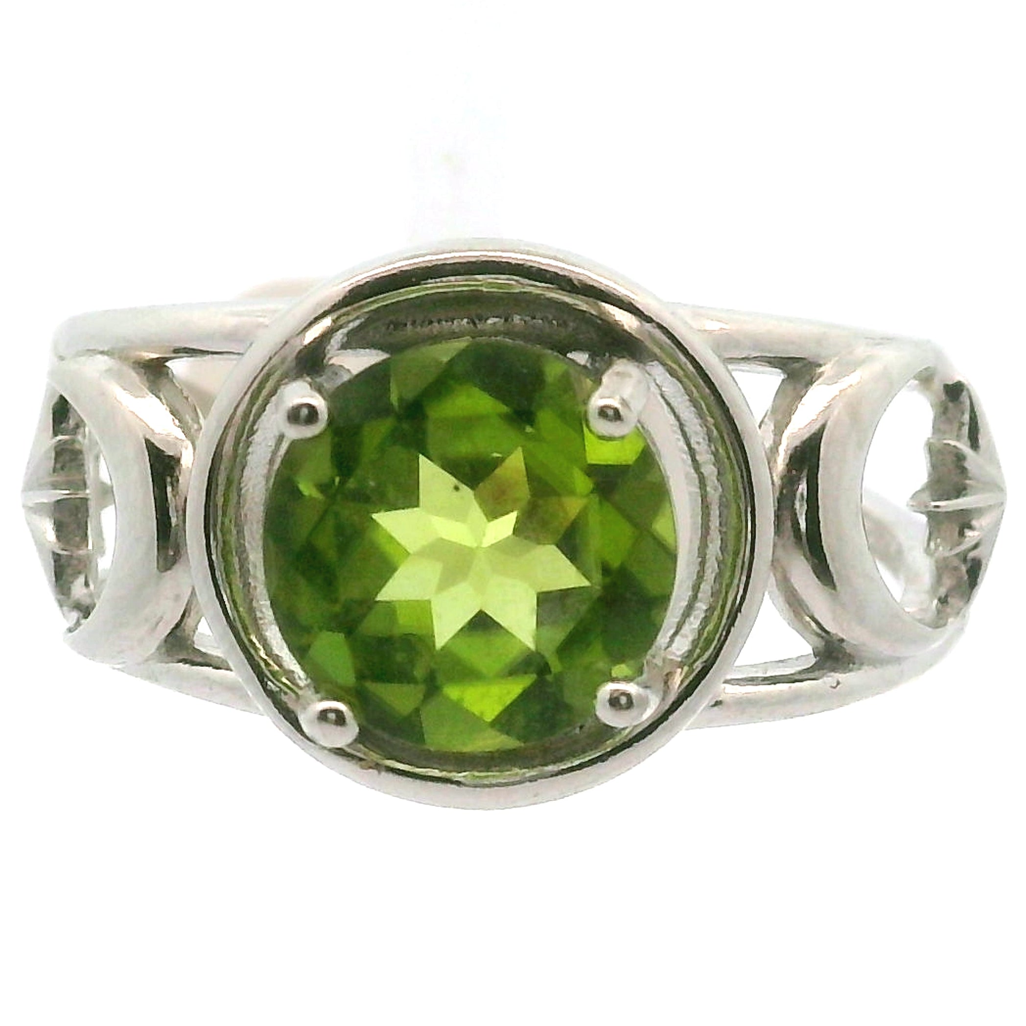 Triple Moon with Star Cuff Ring .925 Silver for Health, Protection, Amplifying Intentions & Accelerating Manifestations