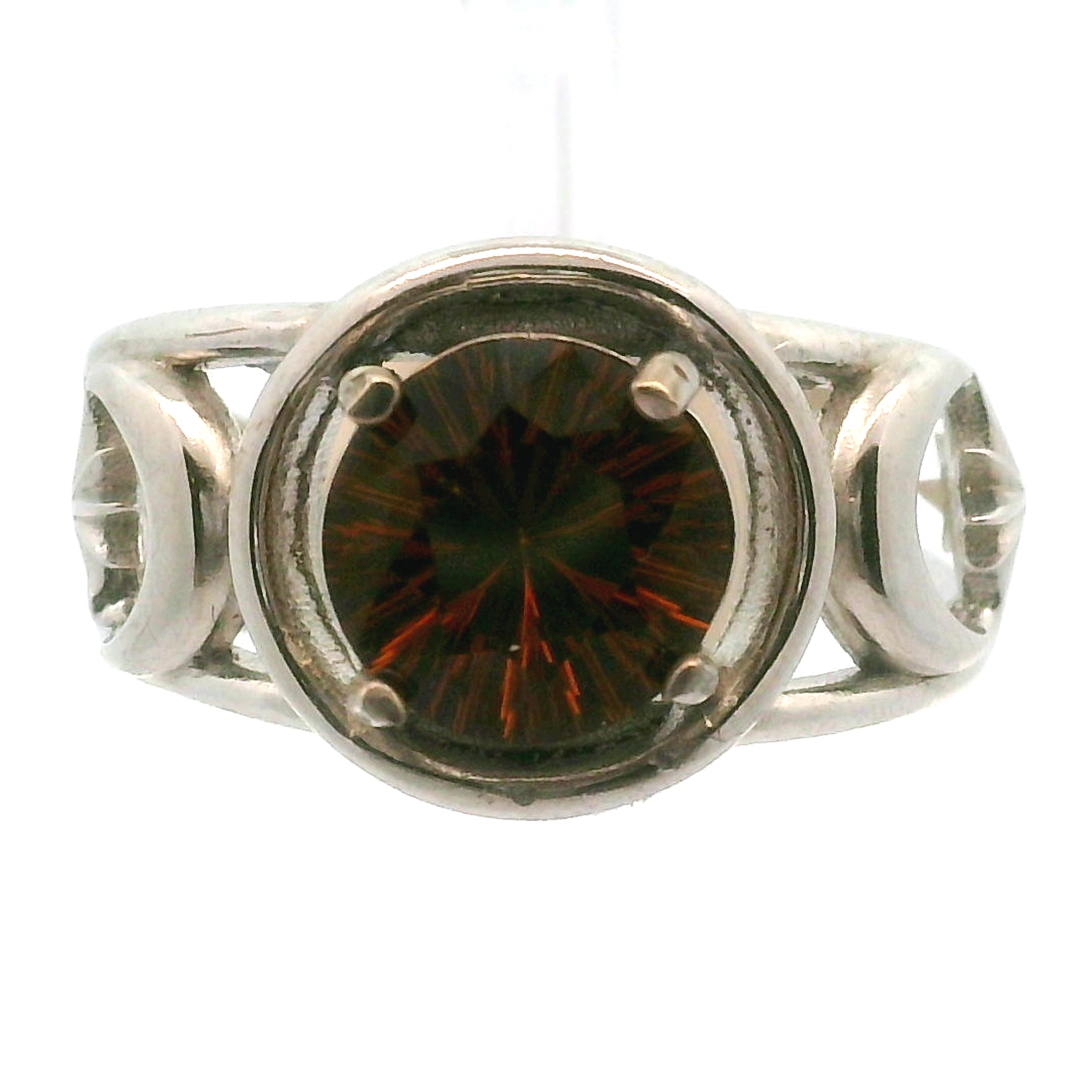 Triple Moon with Star Cuff Ring .925 Silver for Health, Protection, Amplifying Intentions & Accelerating Manifestations
