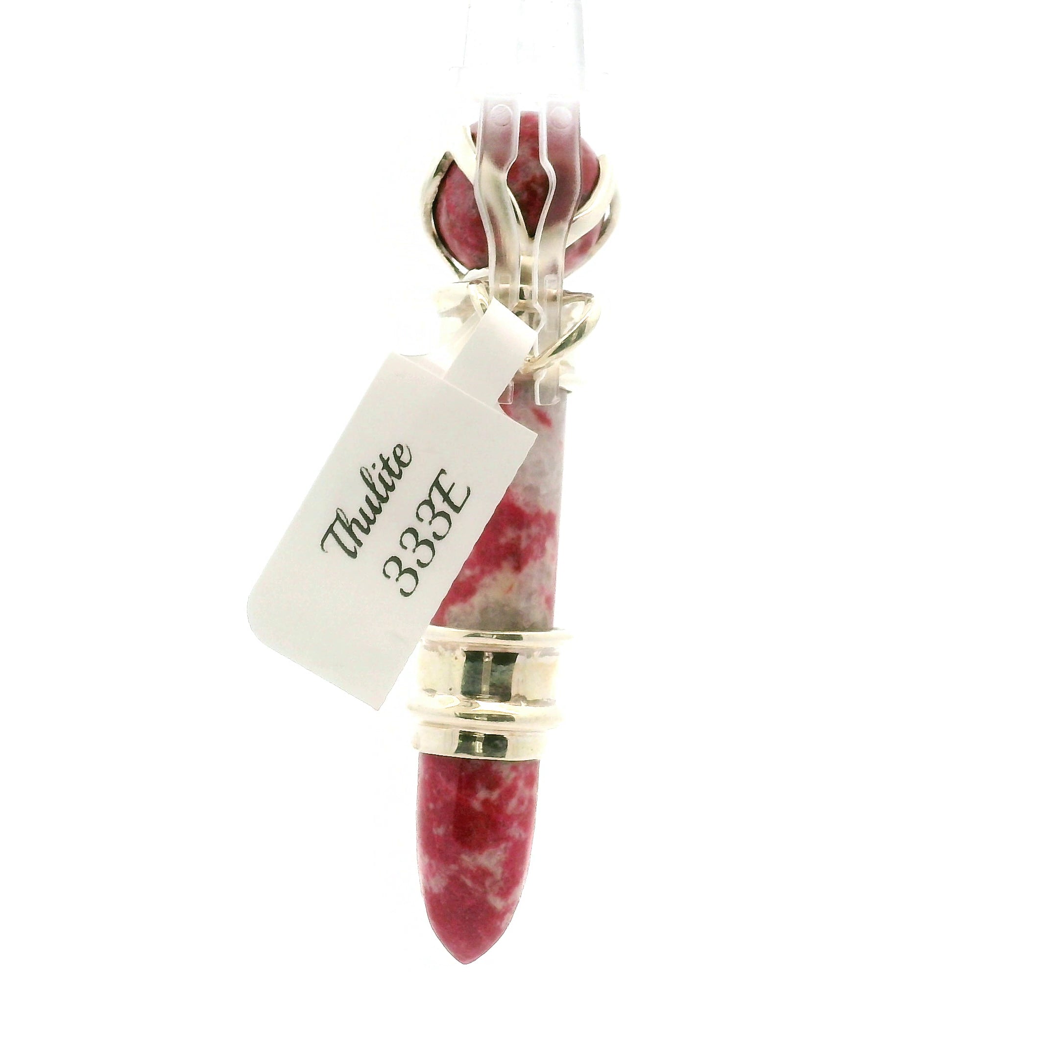 Thulite Wandlet .925 Silver for Emotional Healing, and Self-Acceptance