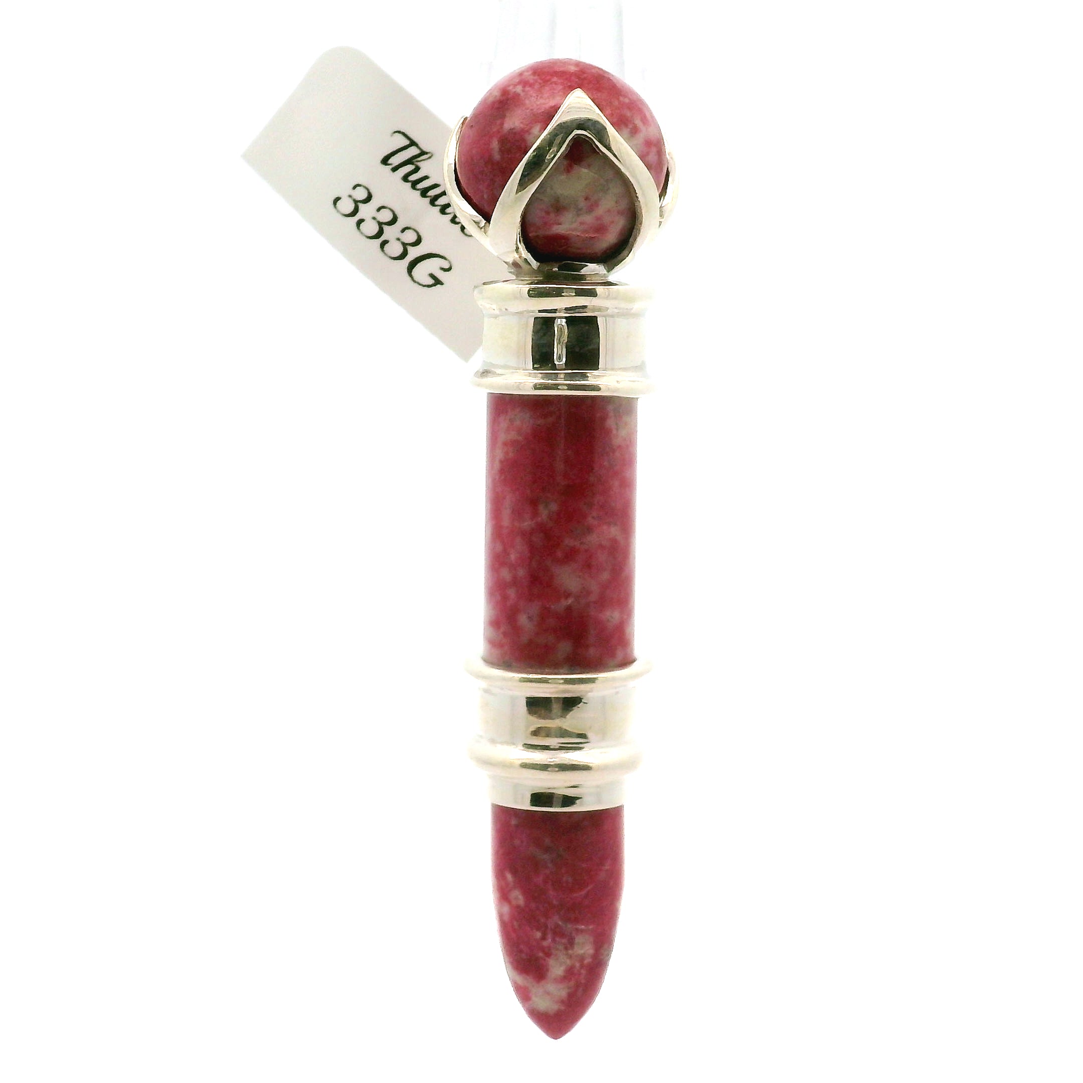 Thulite Wandlet .925 Silver for Emotional Healing, and Self-Acceptance