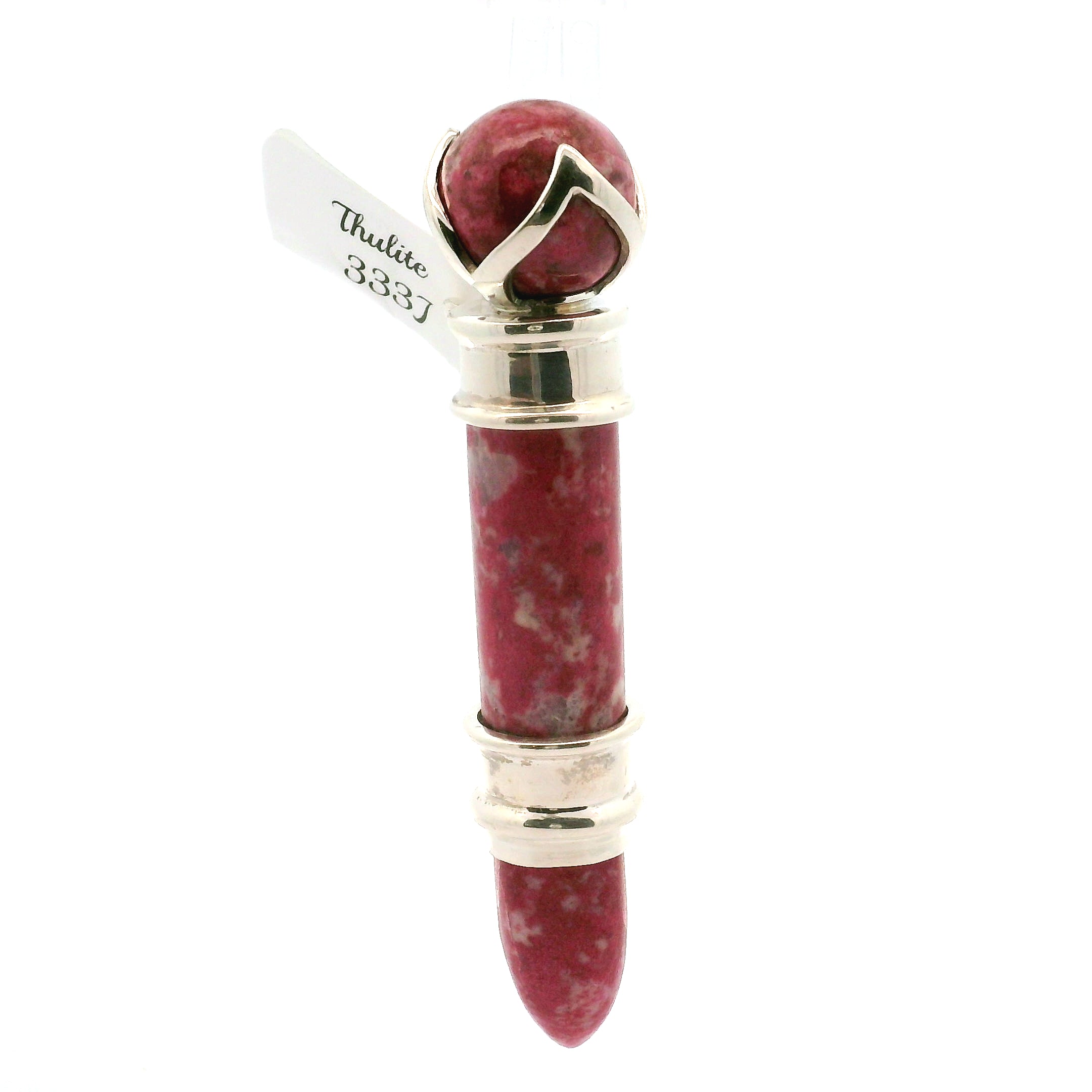 Thulite Wandlet .925 Silver for Emotional Healing, and Self-Acceptance