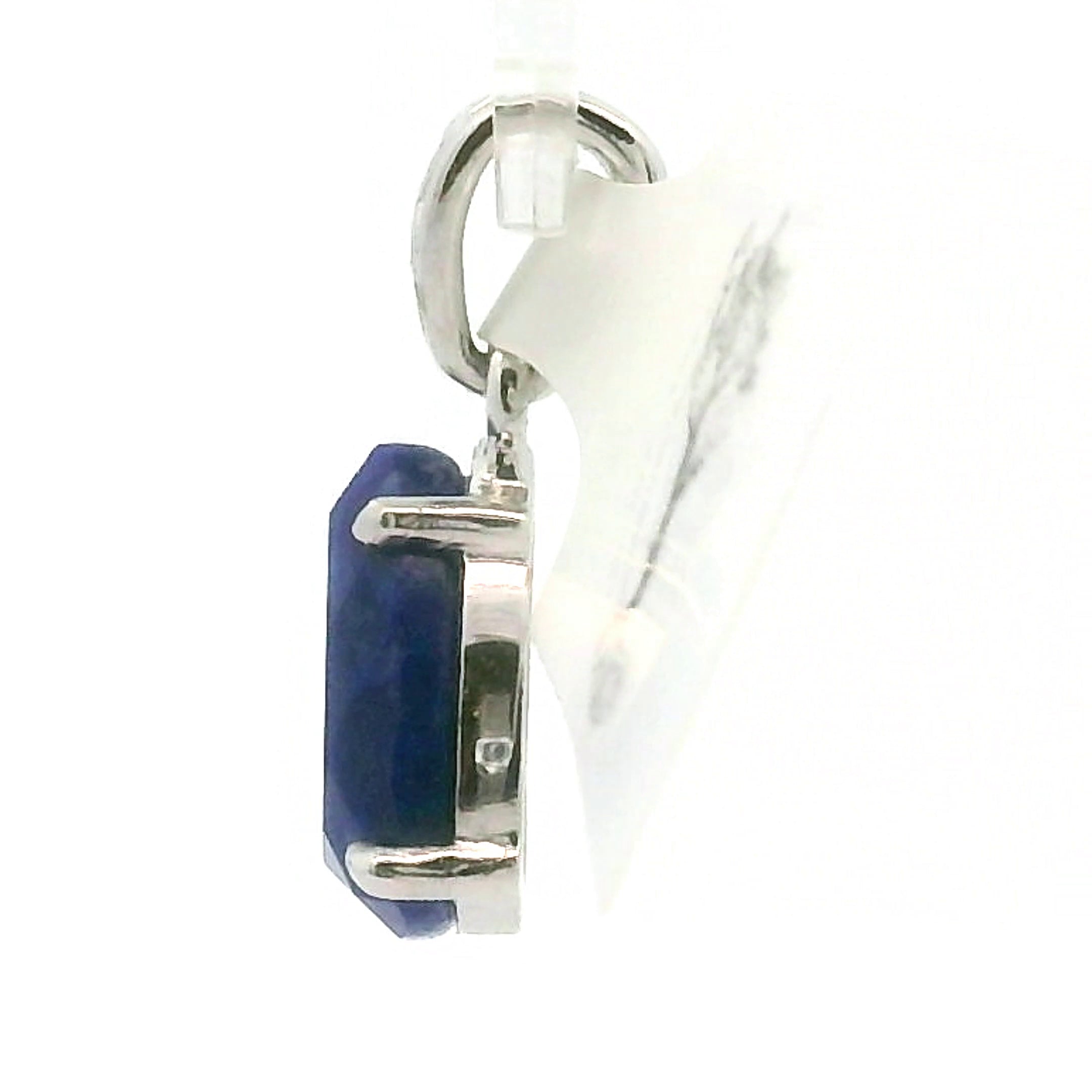 Lapis Lazuli Faceted Pendant .925 Silver for Power & Confidence