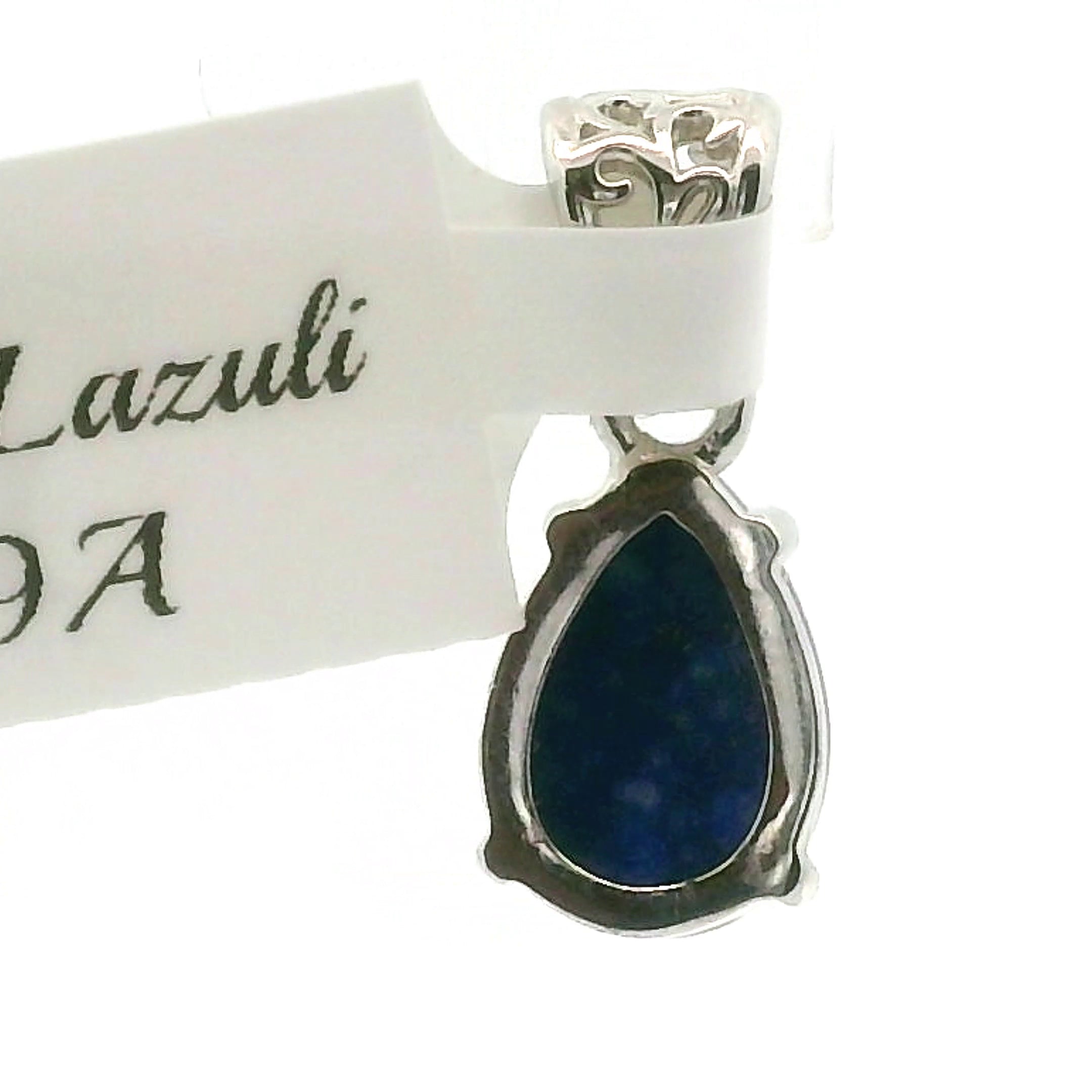 Lapis Lazuli Faceted Pendant .925 Silver for Power & Confidence