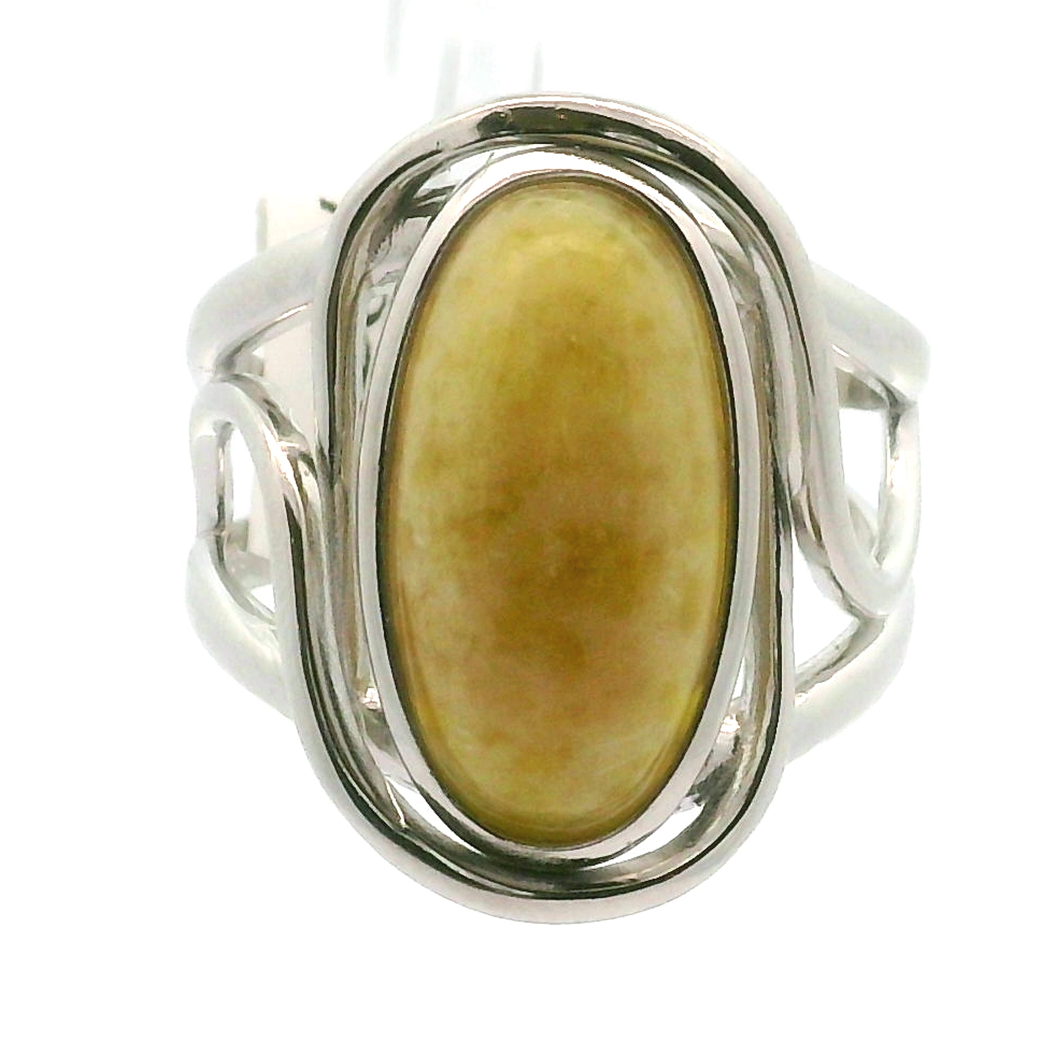 Serpentine Cuff Ring .925 Silver for Clearing Emotional Blockages and Spiritual Exploration