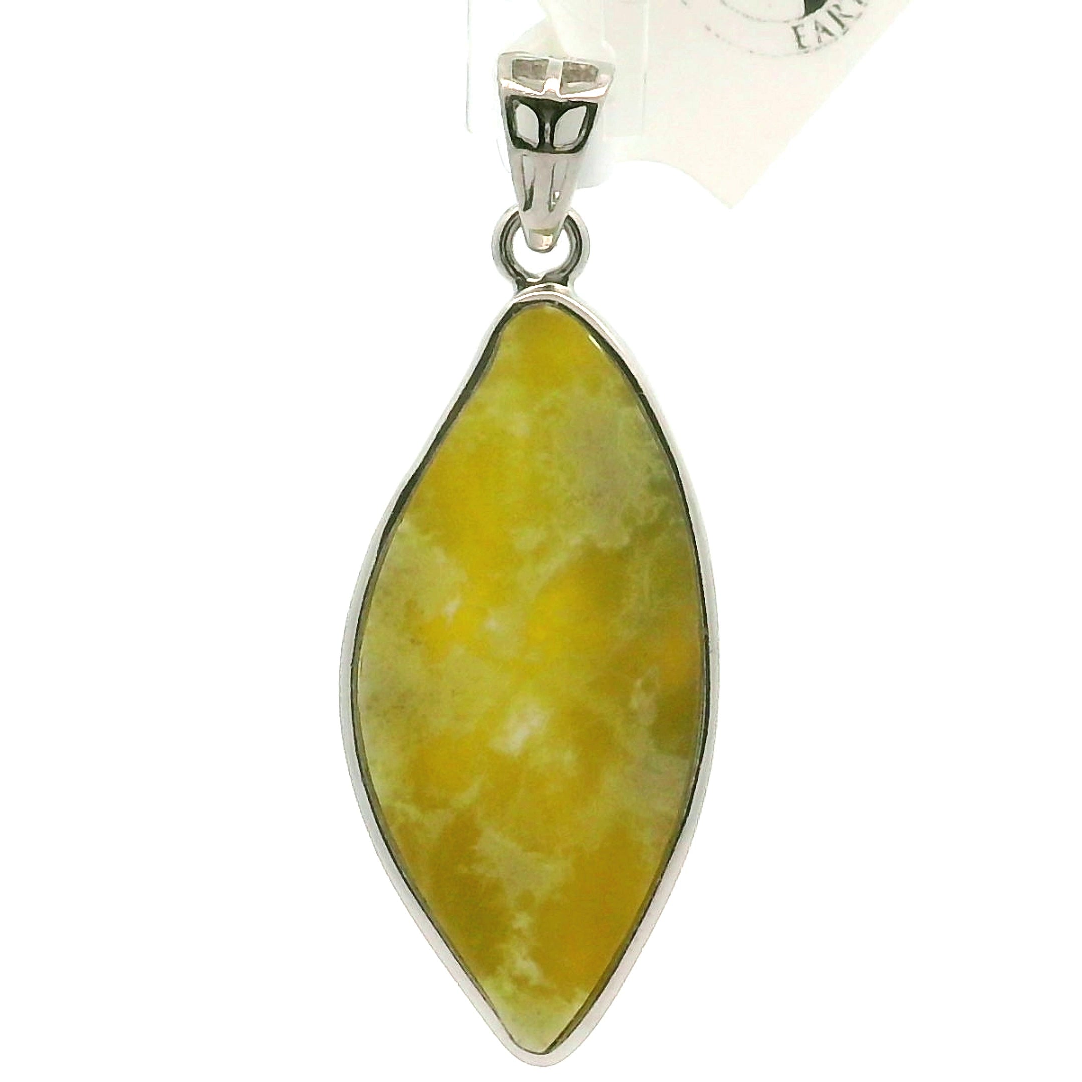 Serpentine Pendant .925 Silver for Clearing Emotional Blockages and Spiritual Exploration