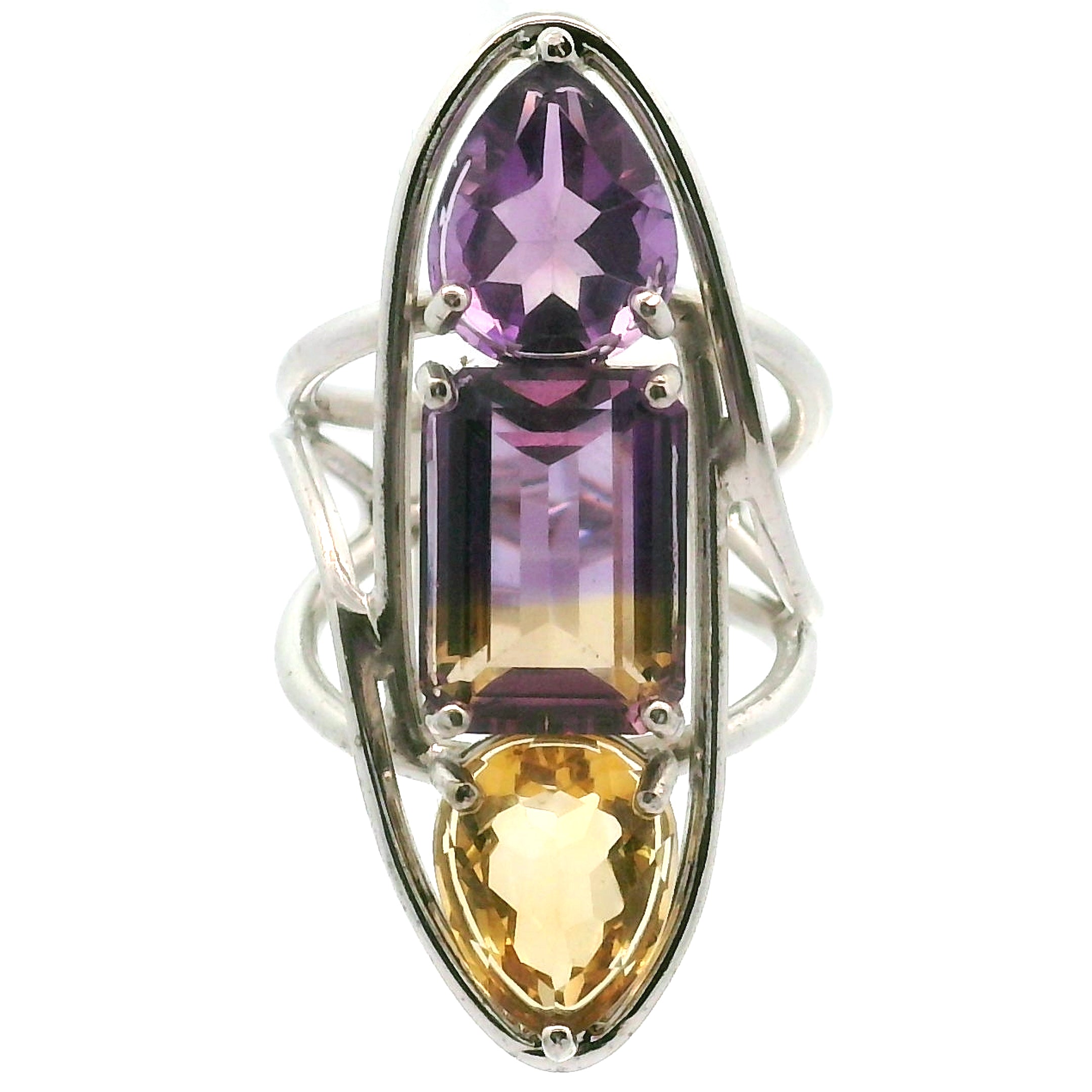 Wand Cuff Ring .925 Silver for Higher Levels of Awareness, Peaceful Communication and Clarity