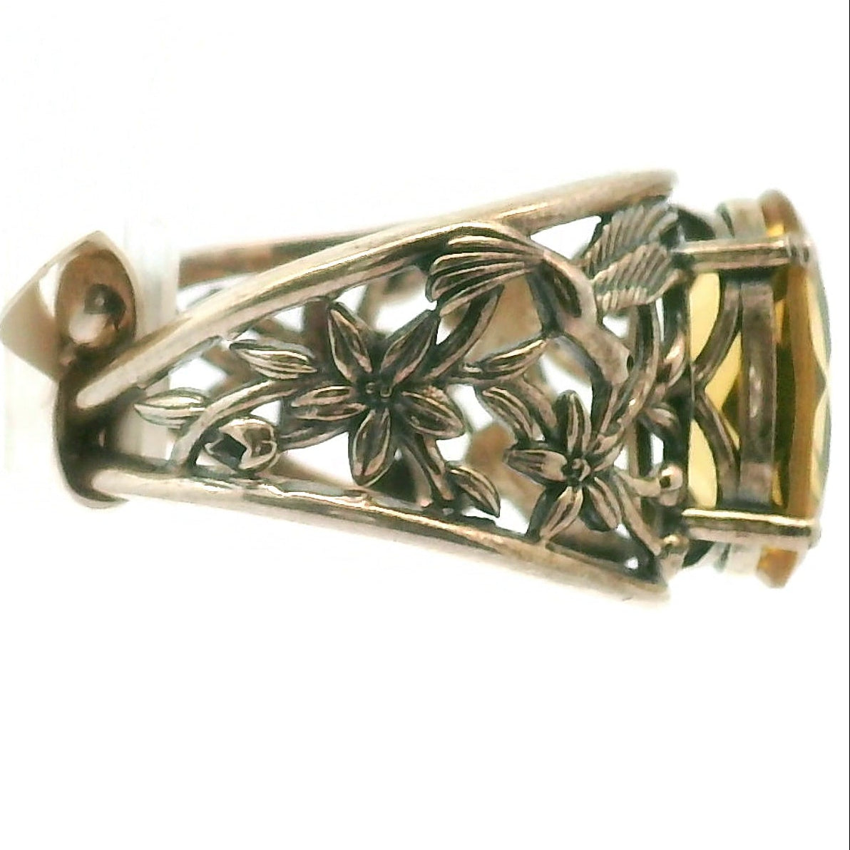Hummingbird Cuff Ring .925 Silver for Abundance, Good Luck and Positivity