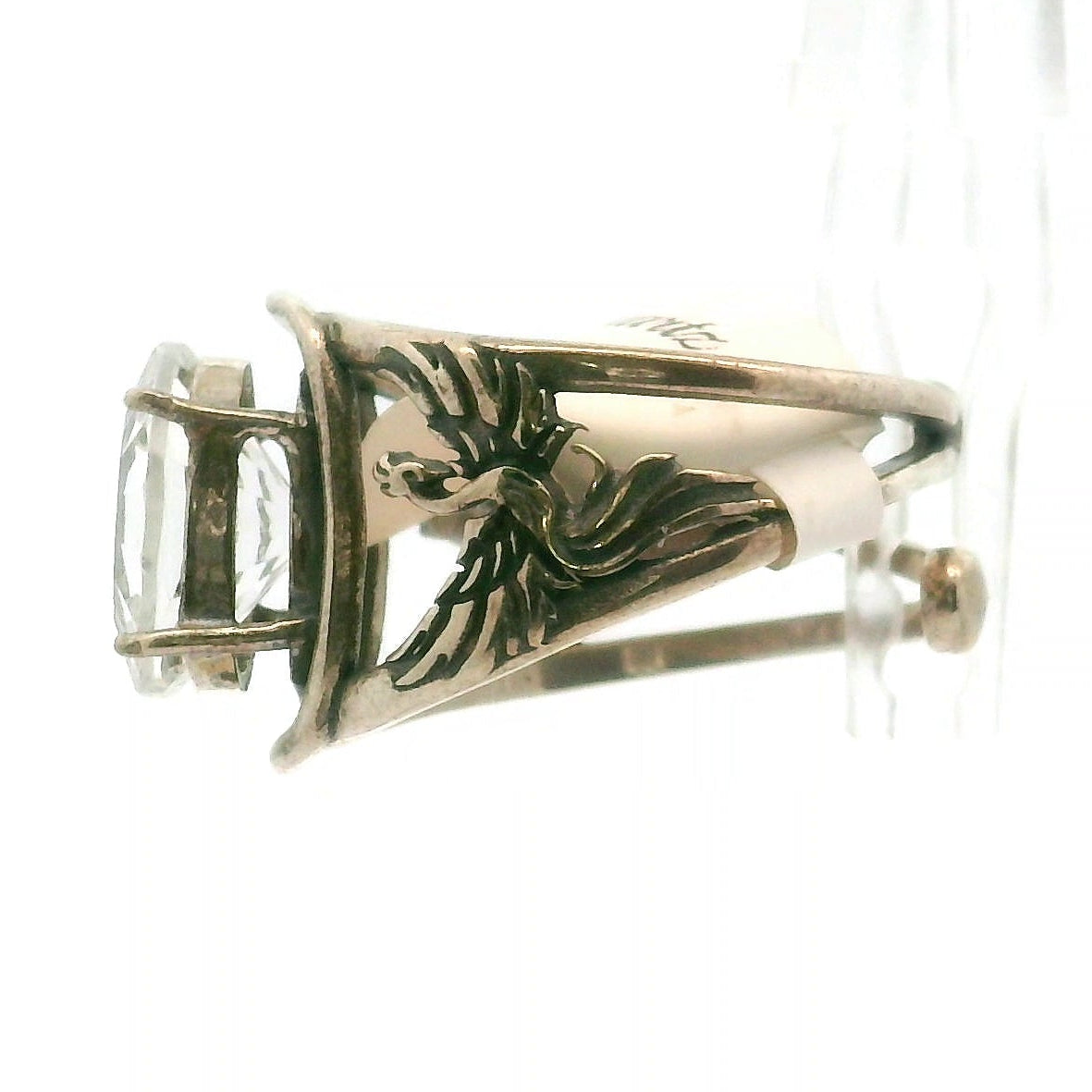 Phoenix Cuff Ring 925 Silver for Courage, Rebirth and Transformation