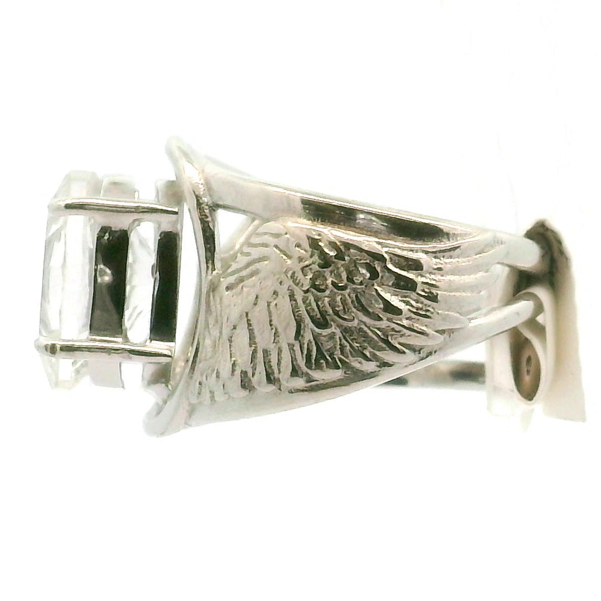 Angel Wings Cuff Ring 925 Silver for Angelic Connection, Guidance and Protection
