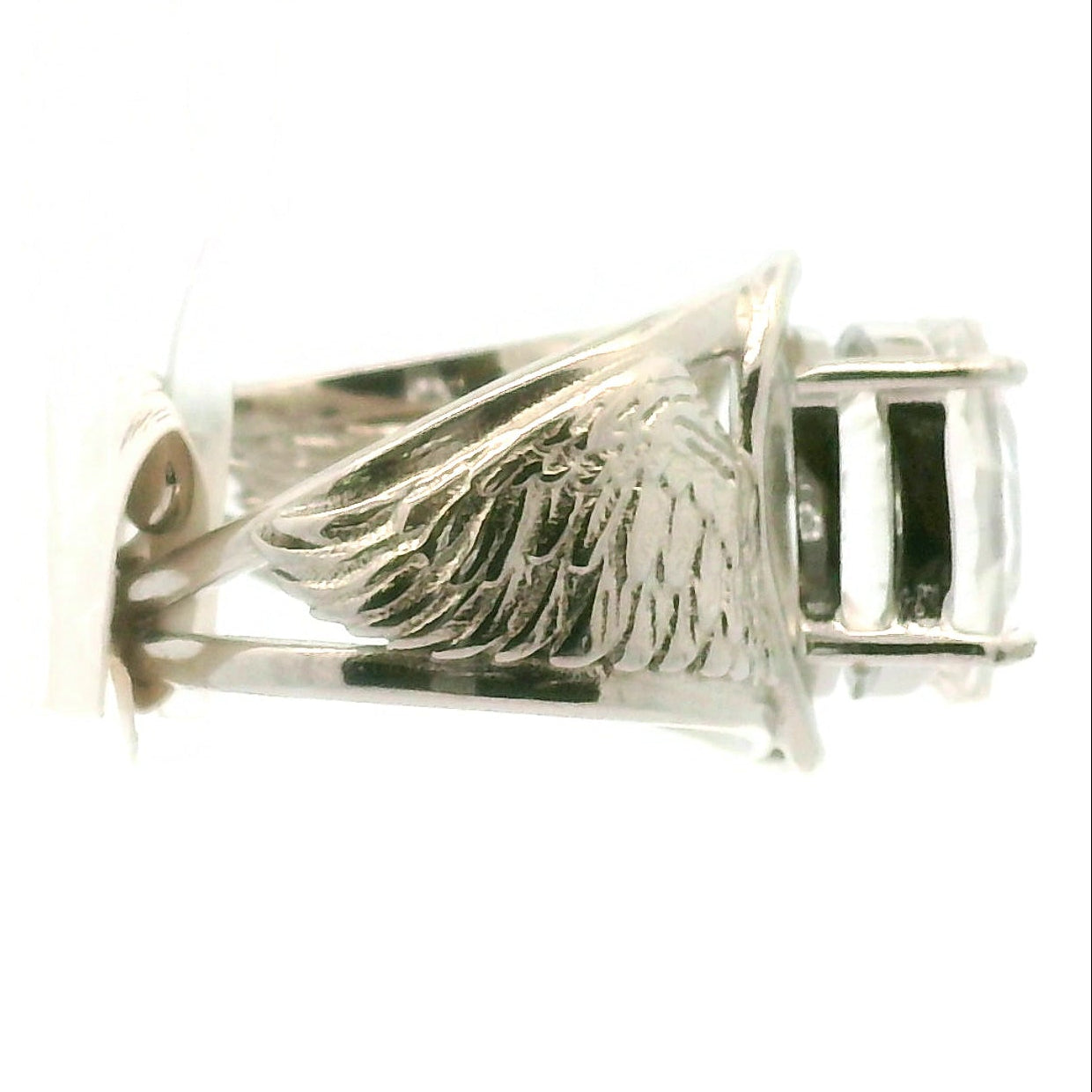 Angel Wings Cuff Ring 925 Silver for Angelic Connection, Guidance and Protection