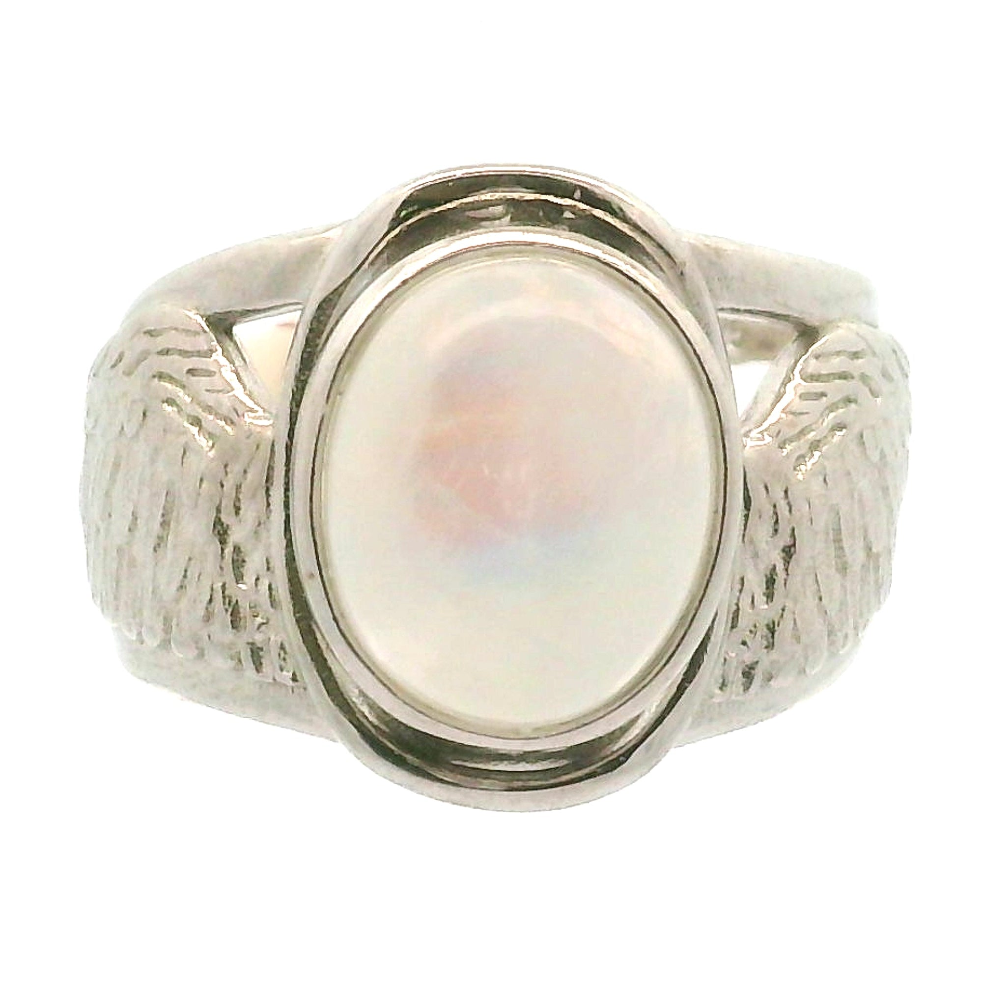 Angel Wings Cuff Ring 925 Silver for Angelic Connection, Guidance and Protection