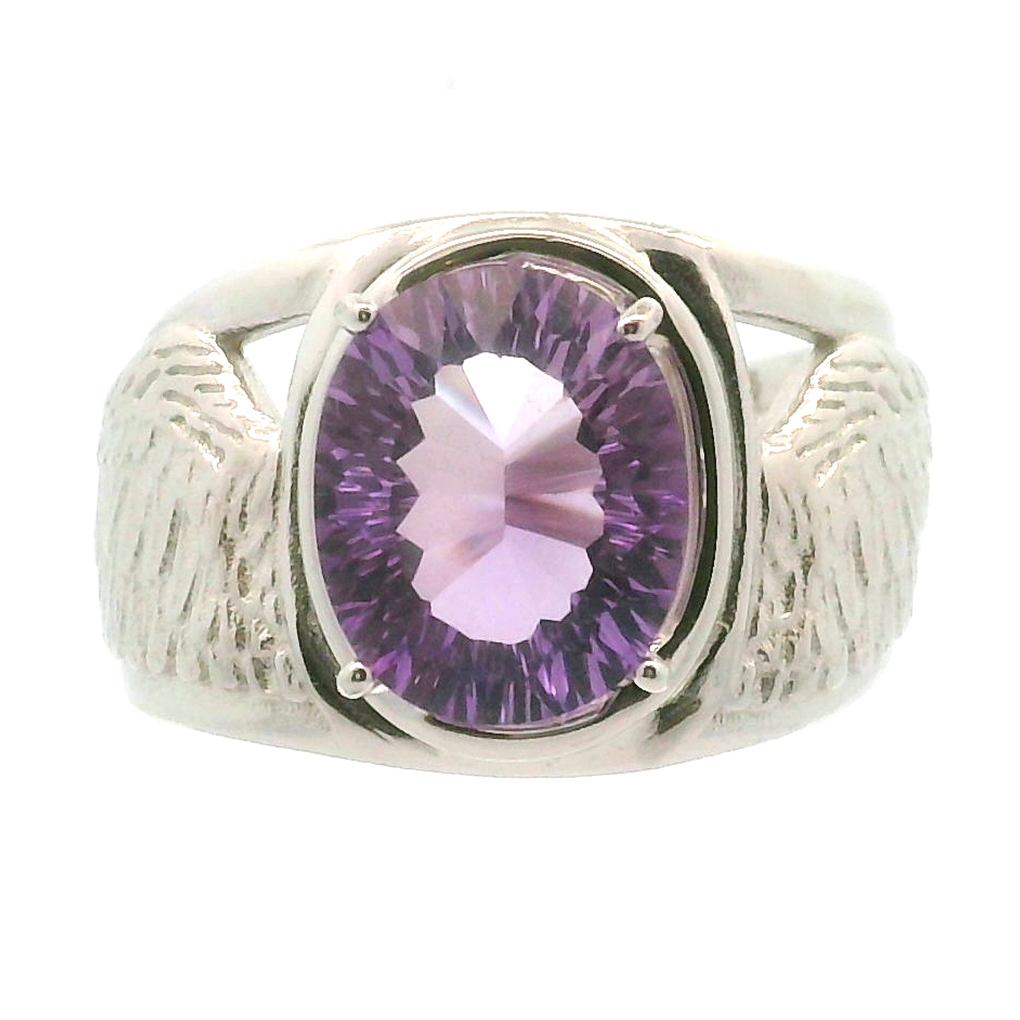 Angel Wings Cuff Ring 925 Silver for Angelic Connection, Guidance and Protection