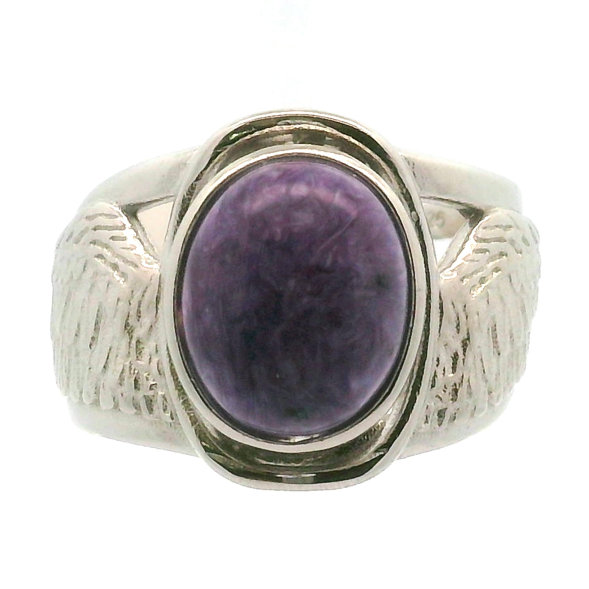 Angel Wings Cuff Ring 925 Silver for Angelic Connection, Guidance and Protection