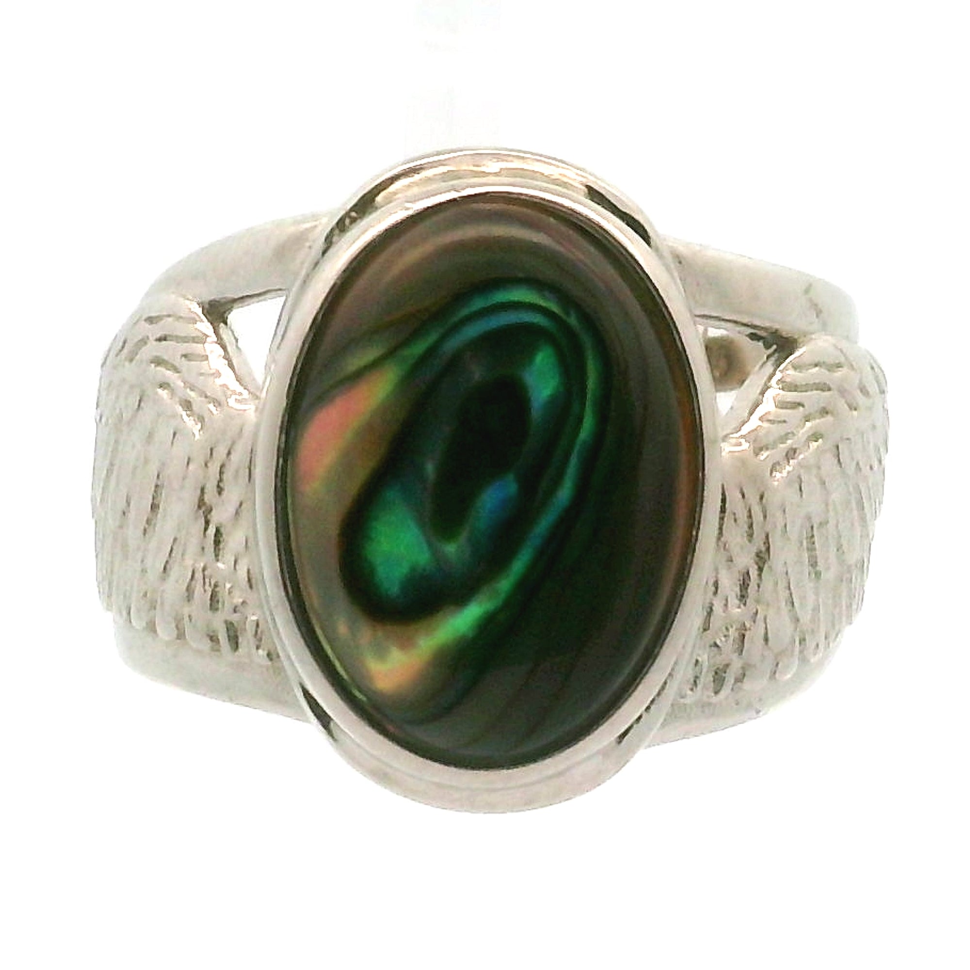 Angel Wings Cuff Ring 925 Silver for Angelic Connection, Guidance and Protection