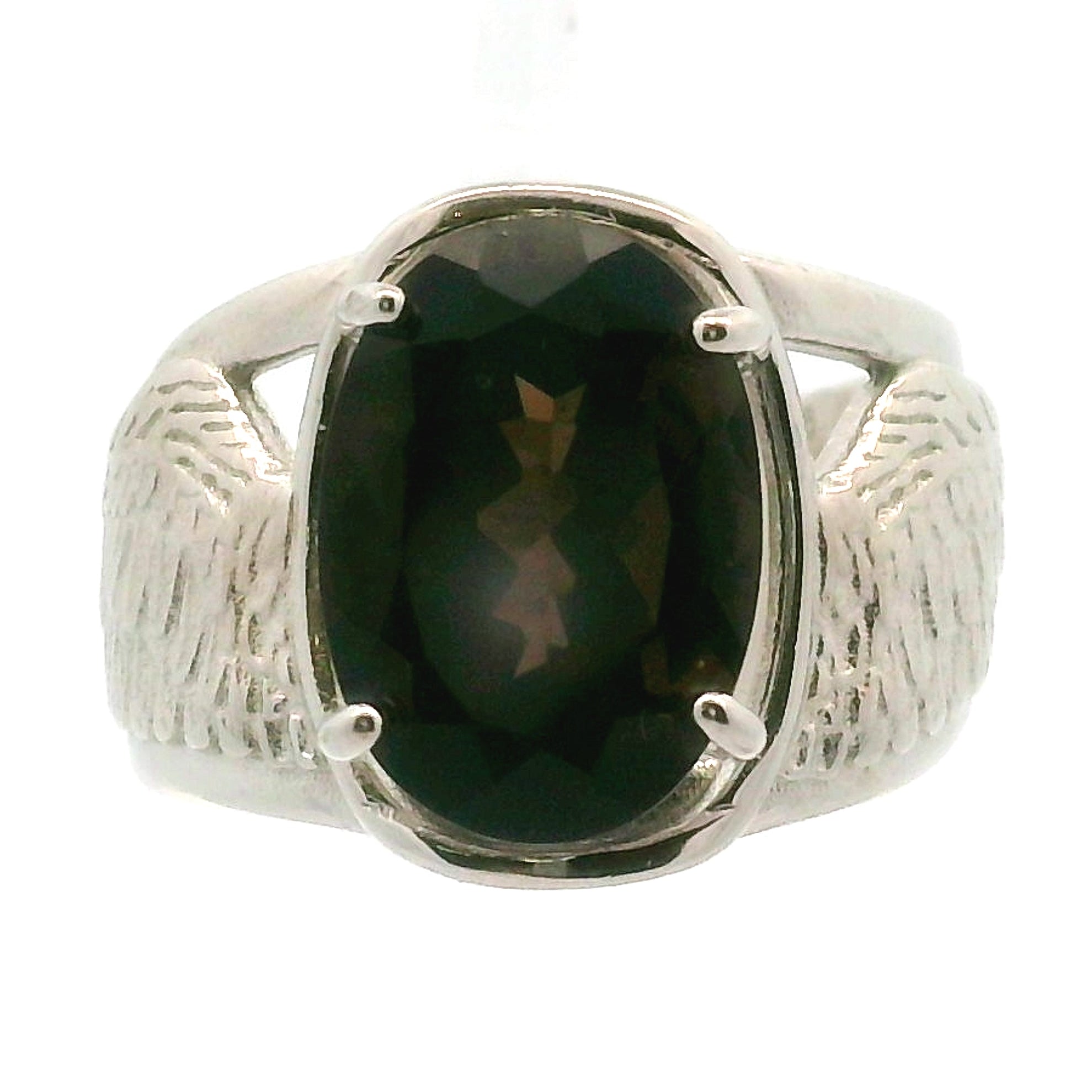 Angel Wings Cuff Ring 925 Silver for Angelic Connection, Guidance and Protection
