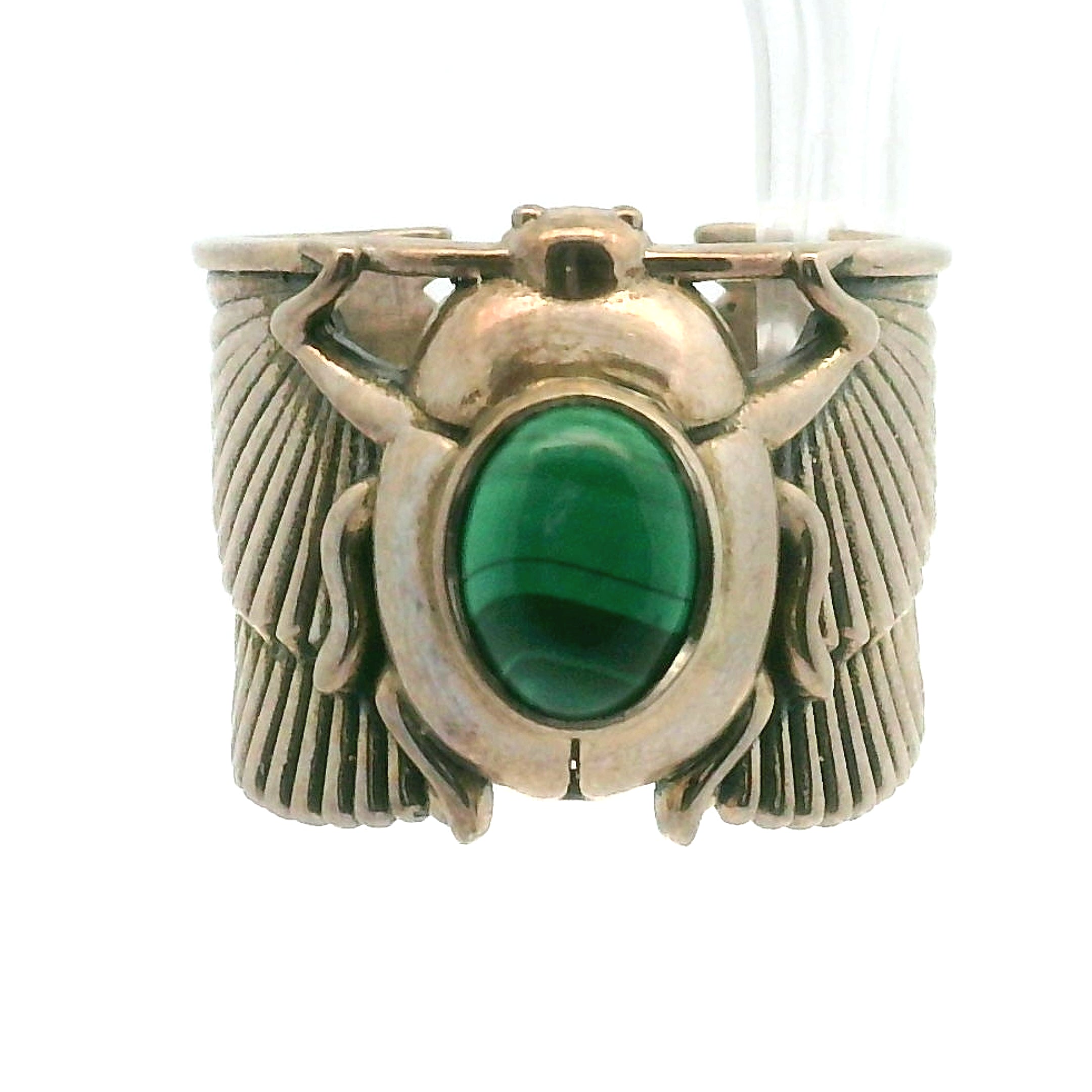 Scarab Adjustable Cuff Ring .925 Silver for Amplifying Intentions & Accelerating Manifestations