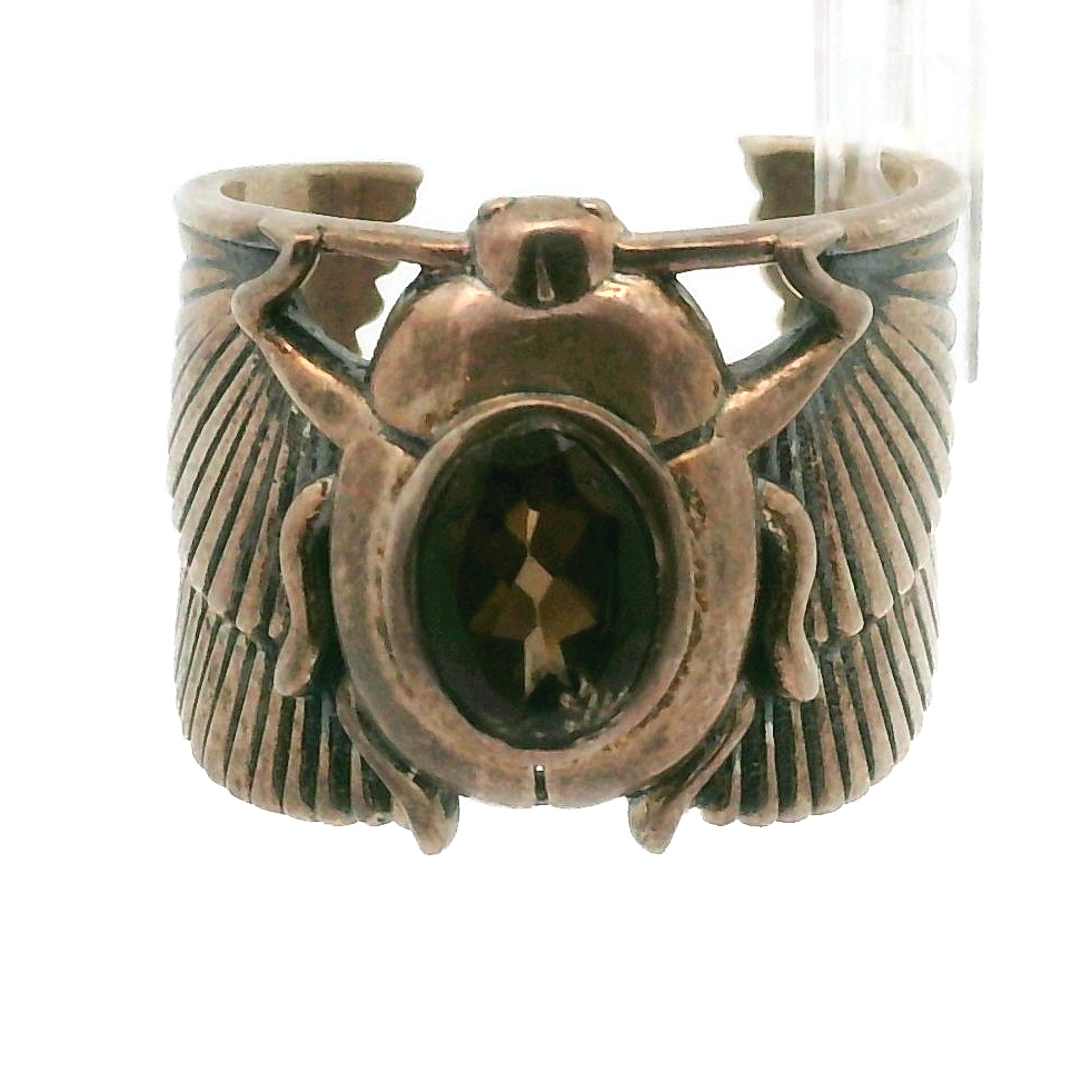 Scarab Adjustable Cuff Ring .925 Silver for Amplifying Intentions & Accelerating Manifestations