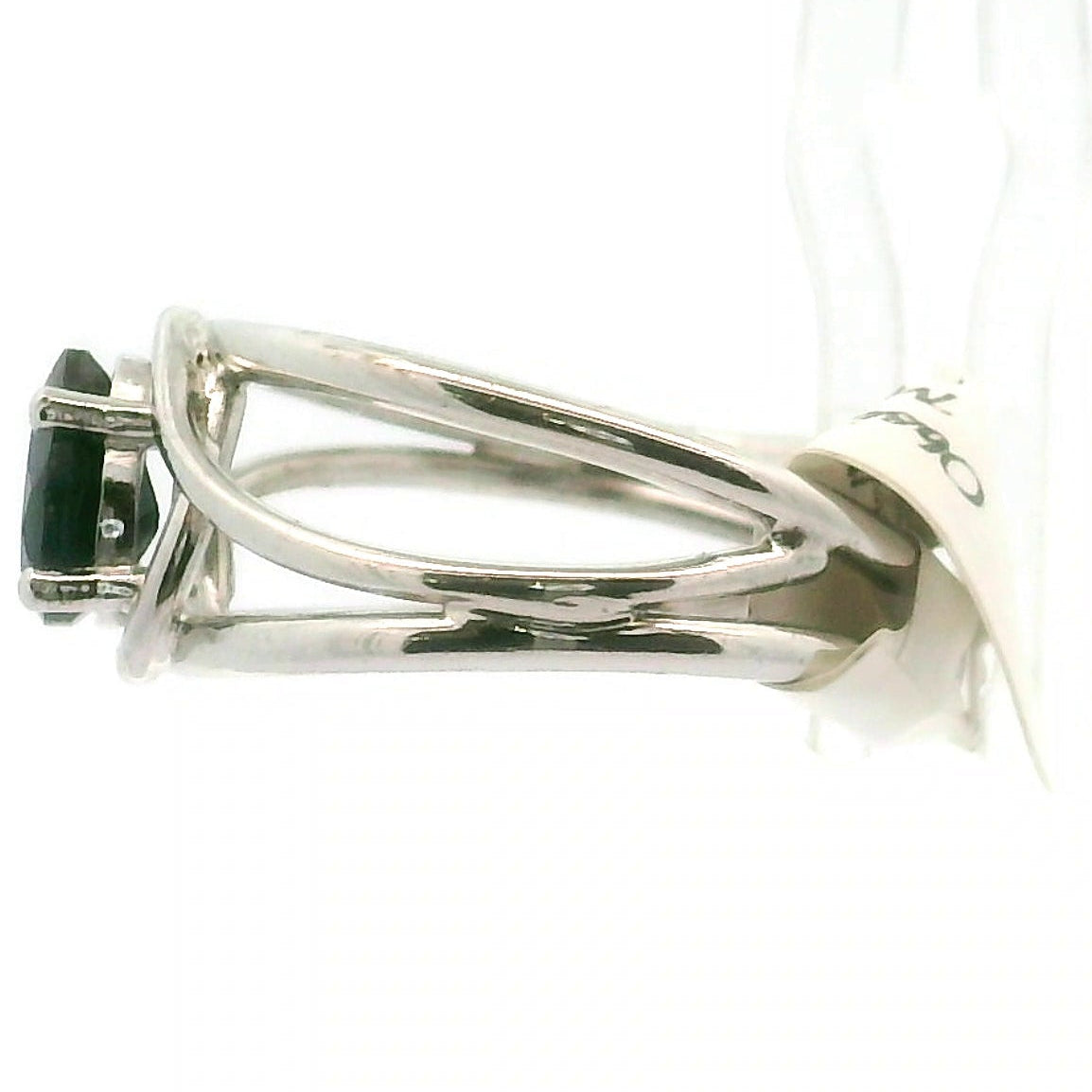 Black Obsidian Midi Cuff Ring .925 Silver for Powerful Protection and Rising Above