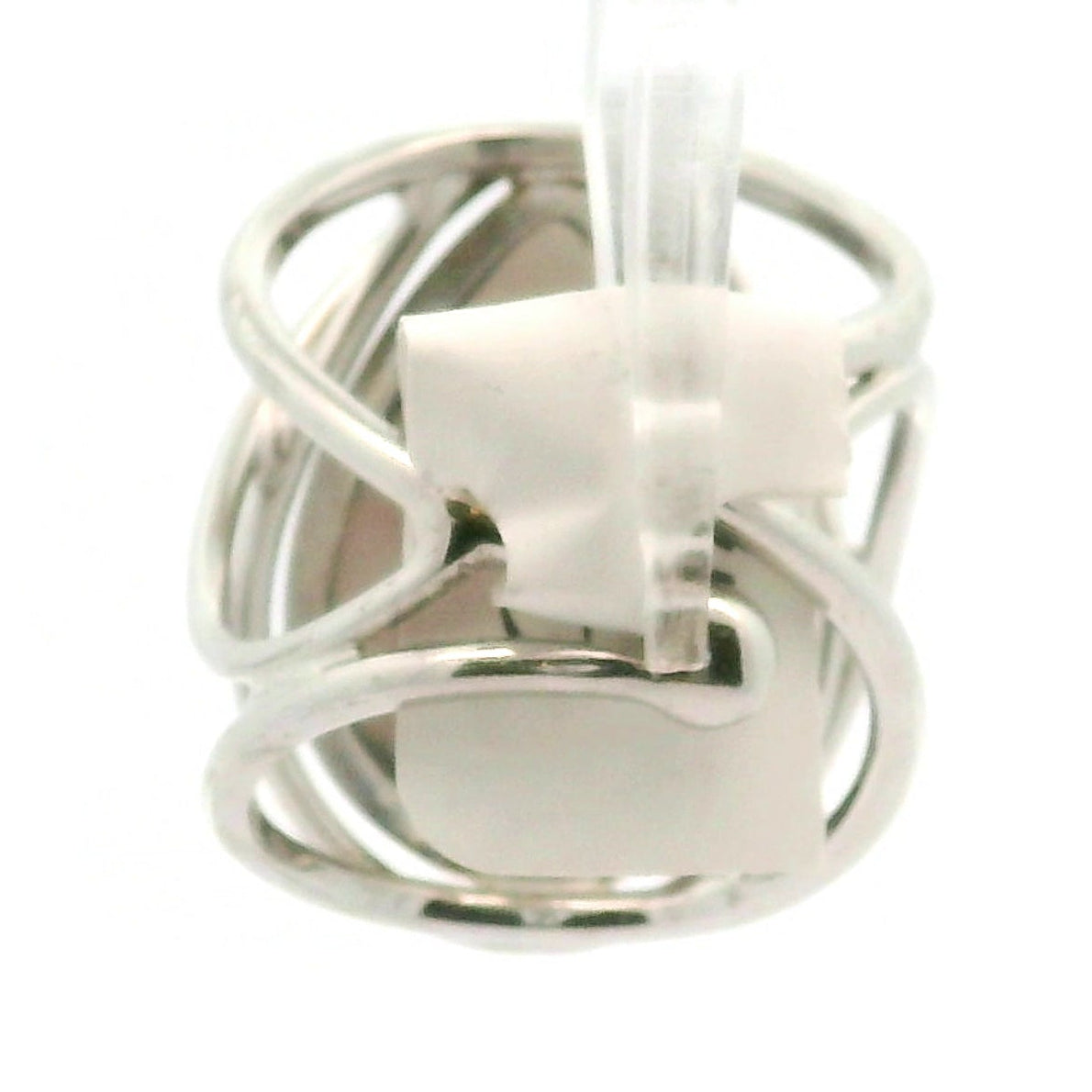 Smooth Obsidian Drop Cuff Ring .925 Silver for Shadow Work and Grounding