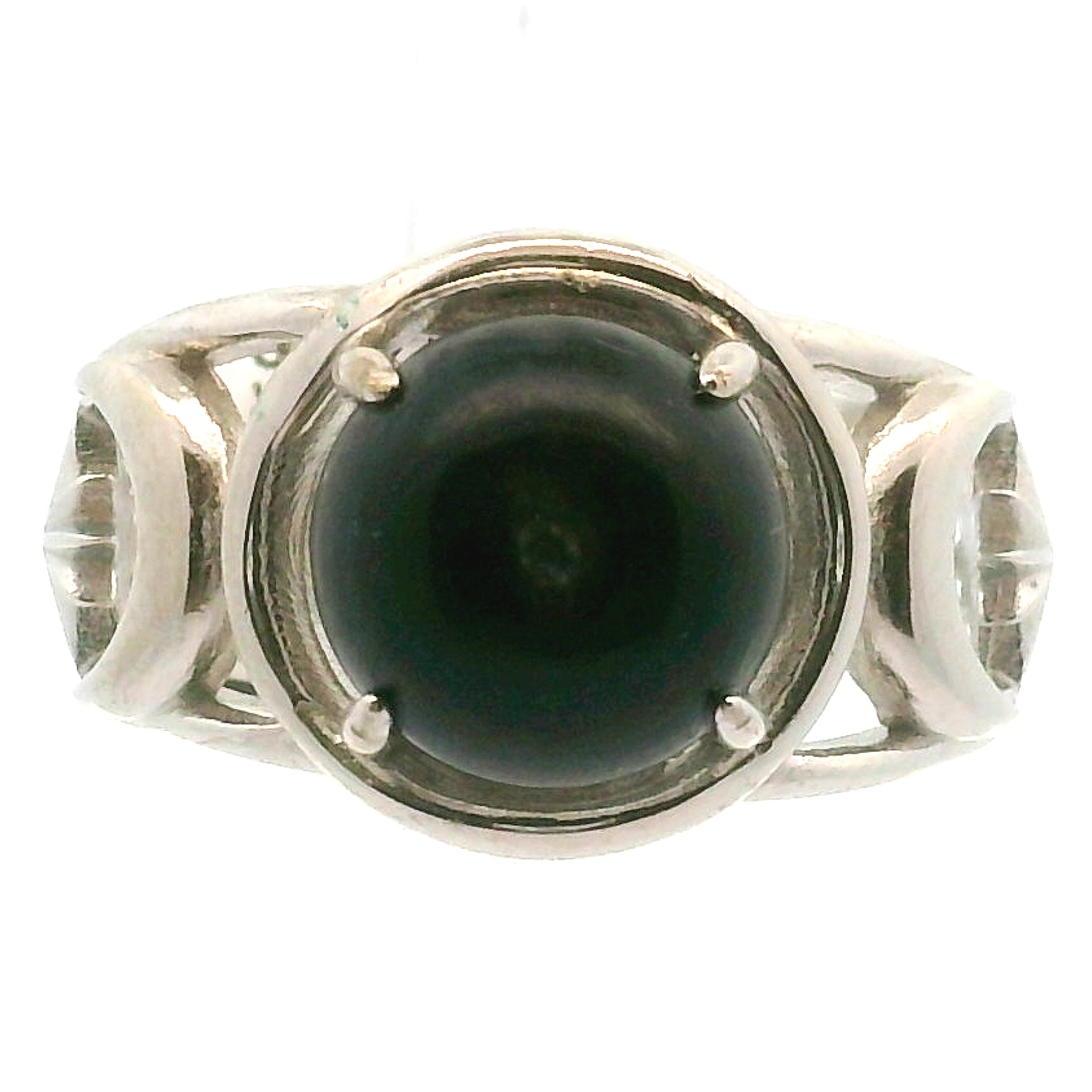 Triple Moon with Star Cuff Ring .925 Silver for Health, Protection, Amplifying Intentions & Accelerating Manifestations