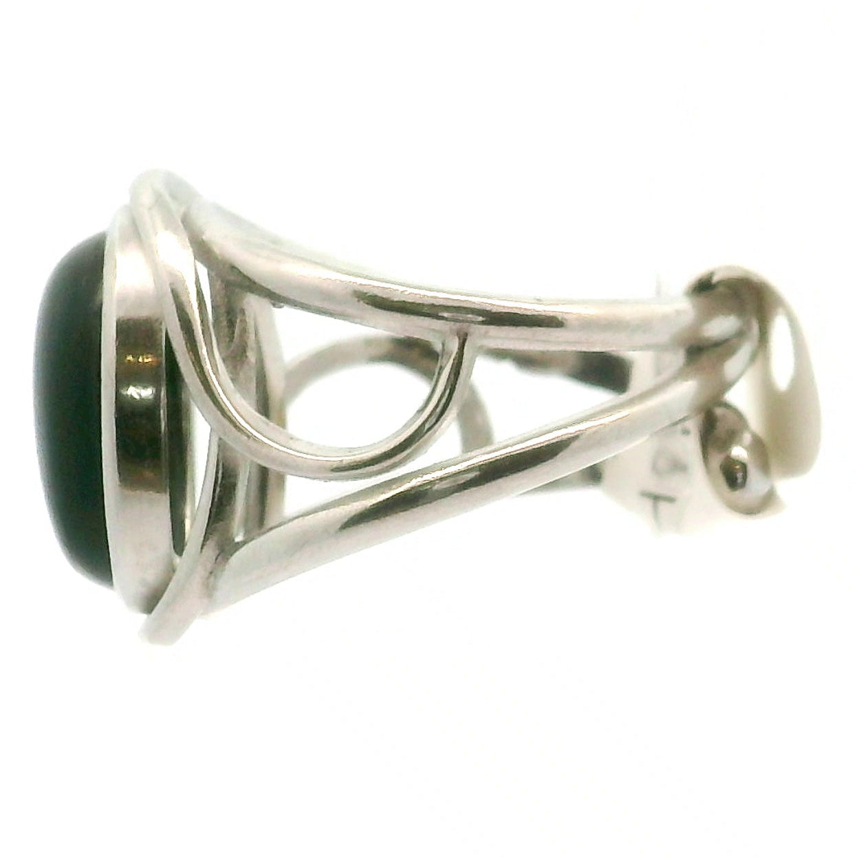Hypersthene Adjustable Cuff Ring .925 Silver for Calm, Magic and Improved Manifestation