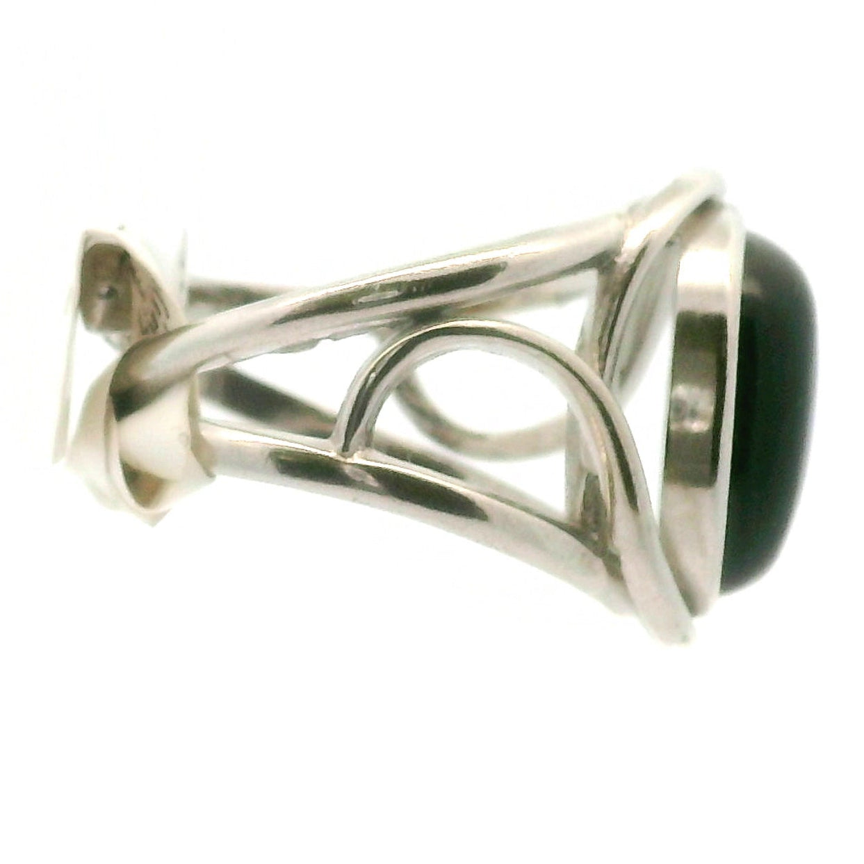 Hypersthene Adjustable Cuff Ring .925 Silver for Calm, Magic and Improved Manifestation