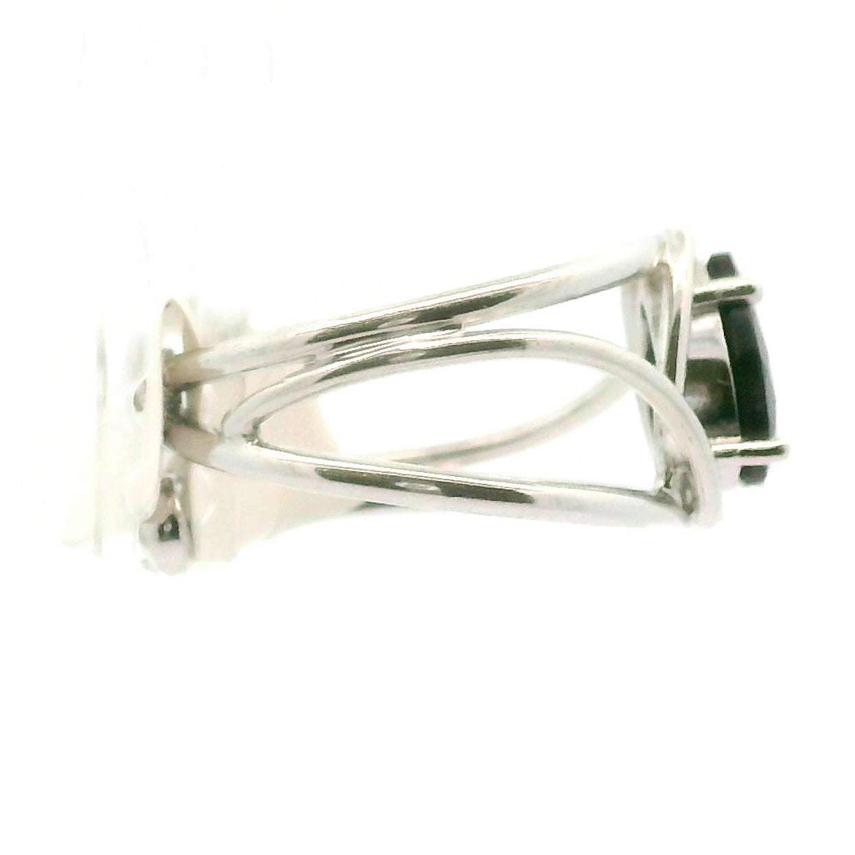 Hypersthene Faceted Midi Cuff Ring .925 Silver for Manifesting Magic, Healing your Shadows and Prophetic Vision
