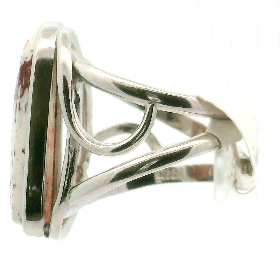 Angel Wing Alunite Cuff Ring 925 Silver for Angelic Connection, Harmony and Guidance
