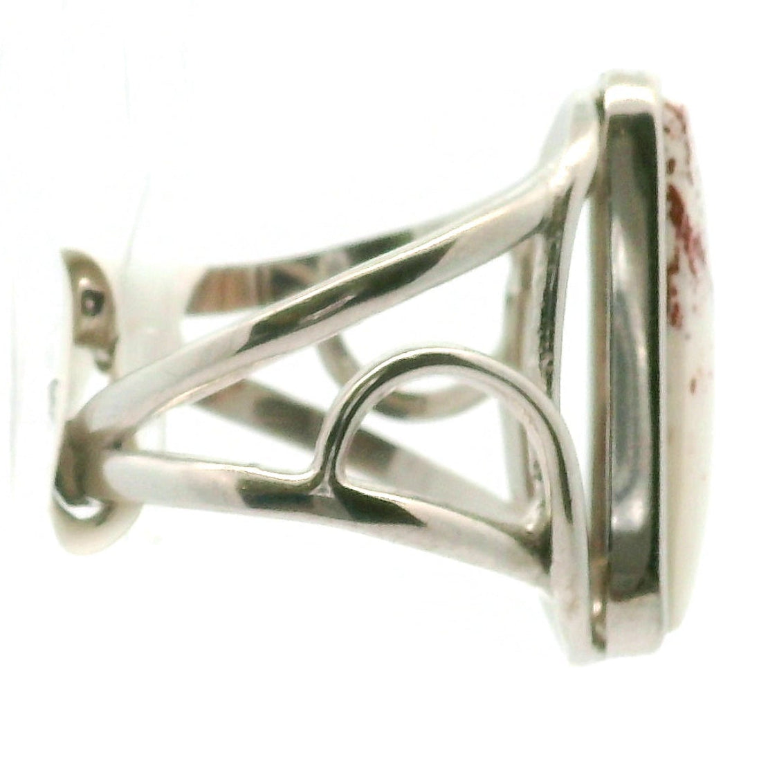 Angel Wing Alunite Cuff Ring 925 Silver for Angelic Connection, Harmony and Guidance