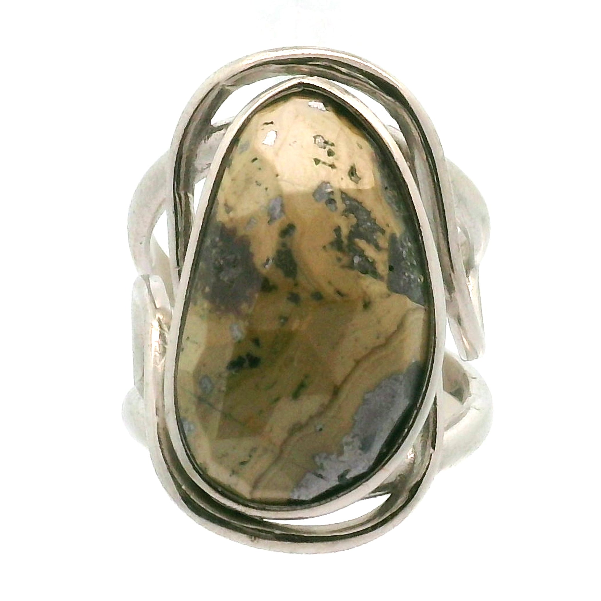 Schalenblende Cuff Ring .925 Silver for Transformation, Grounding and Protection