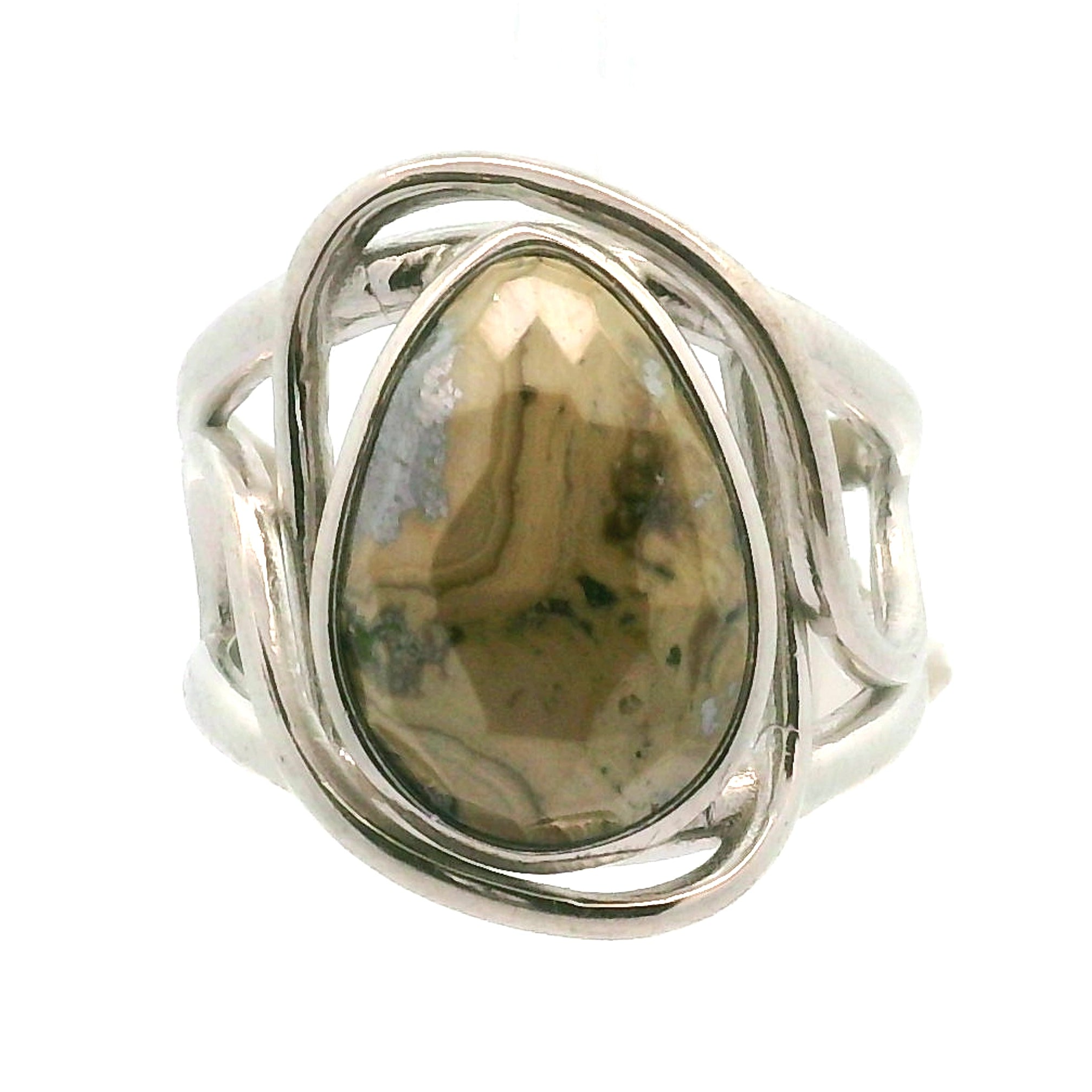Schalenblende Cuff Ring .925 Silver for Transformation, Grounding and Protection