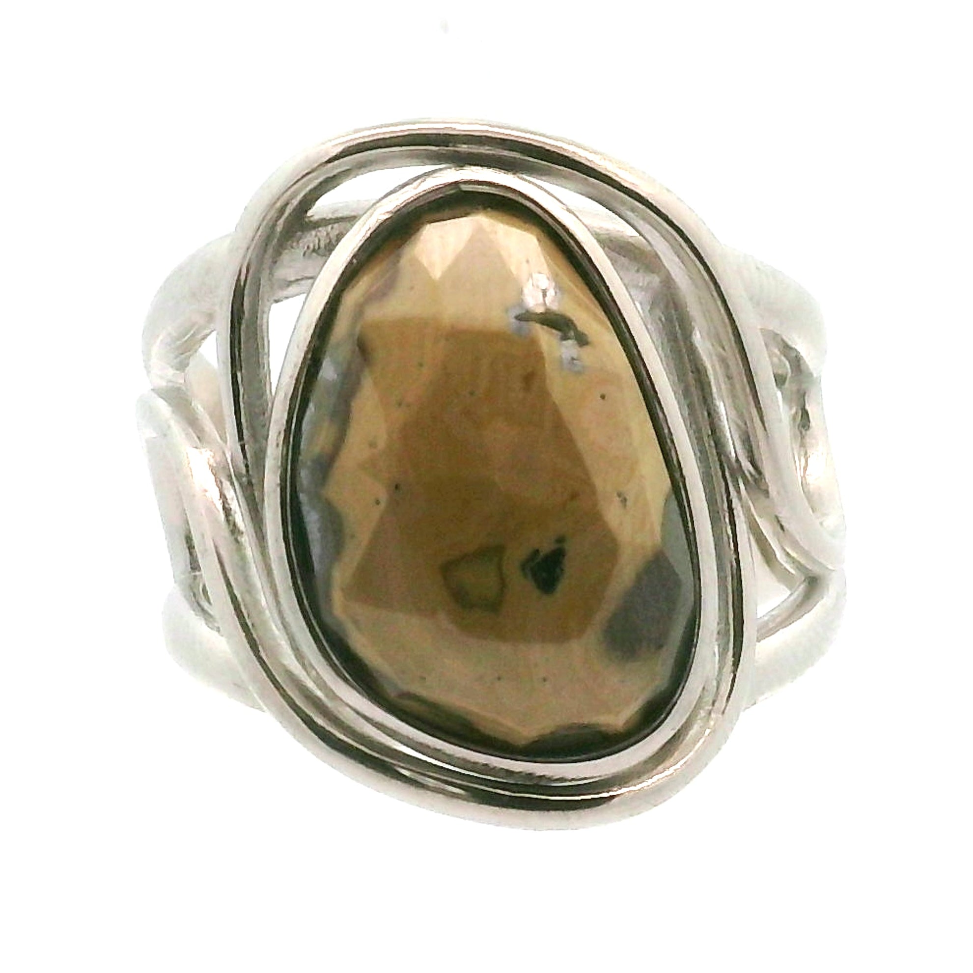 Schalenblende Cuff Ring .925 Silver for Transformation, Grounding and Protection