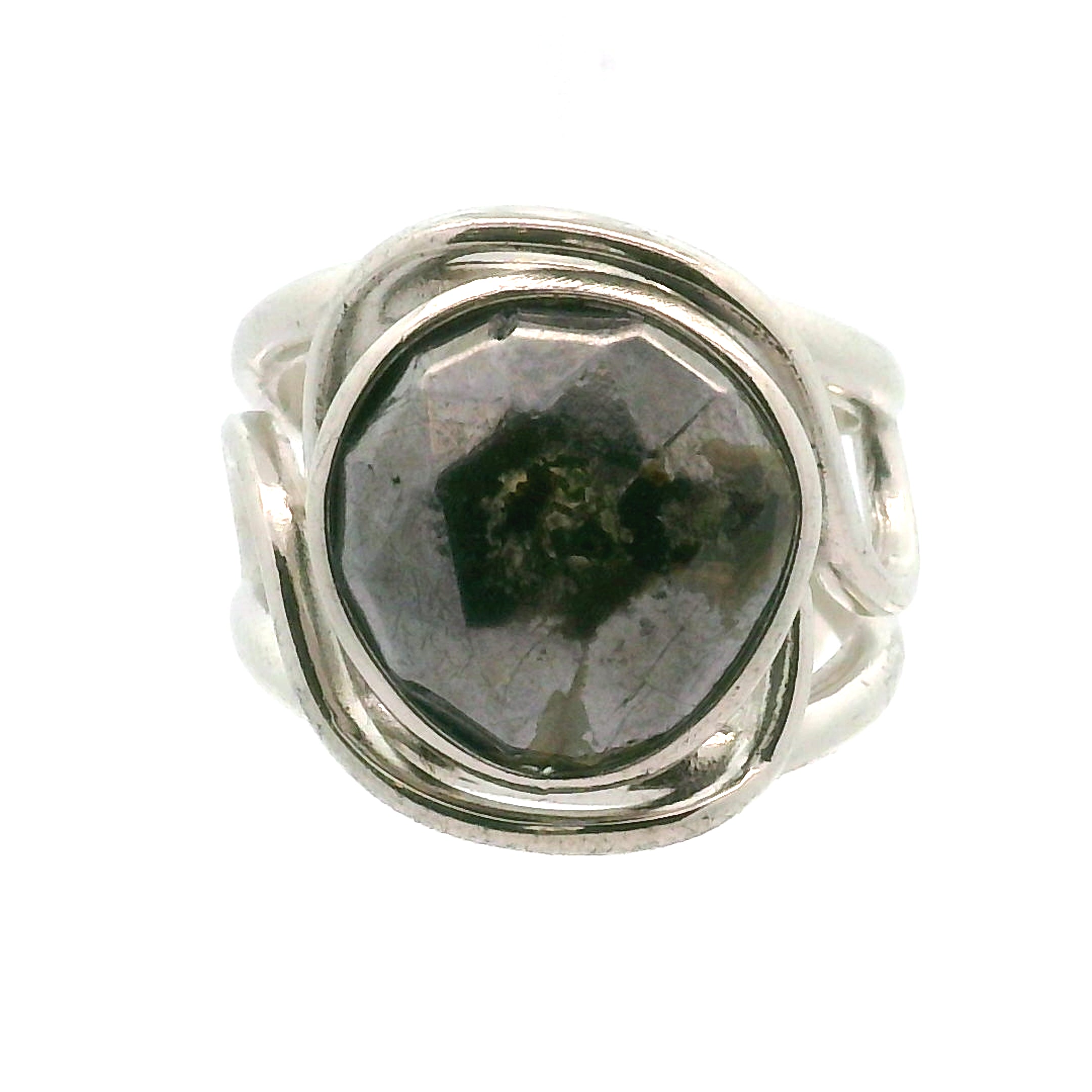 Schalenblende Cuff Ring .925 Silver for Transformation, Grounding and Protection