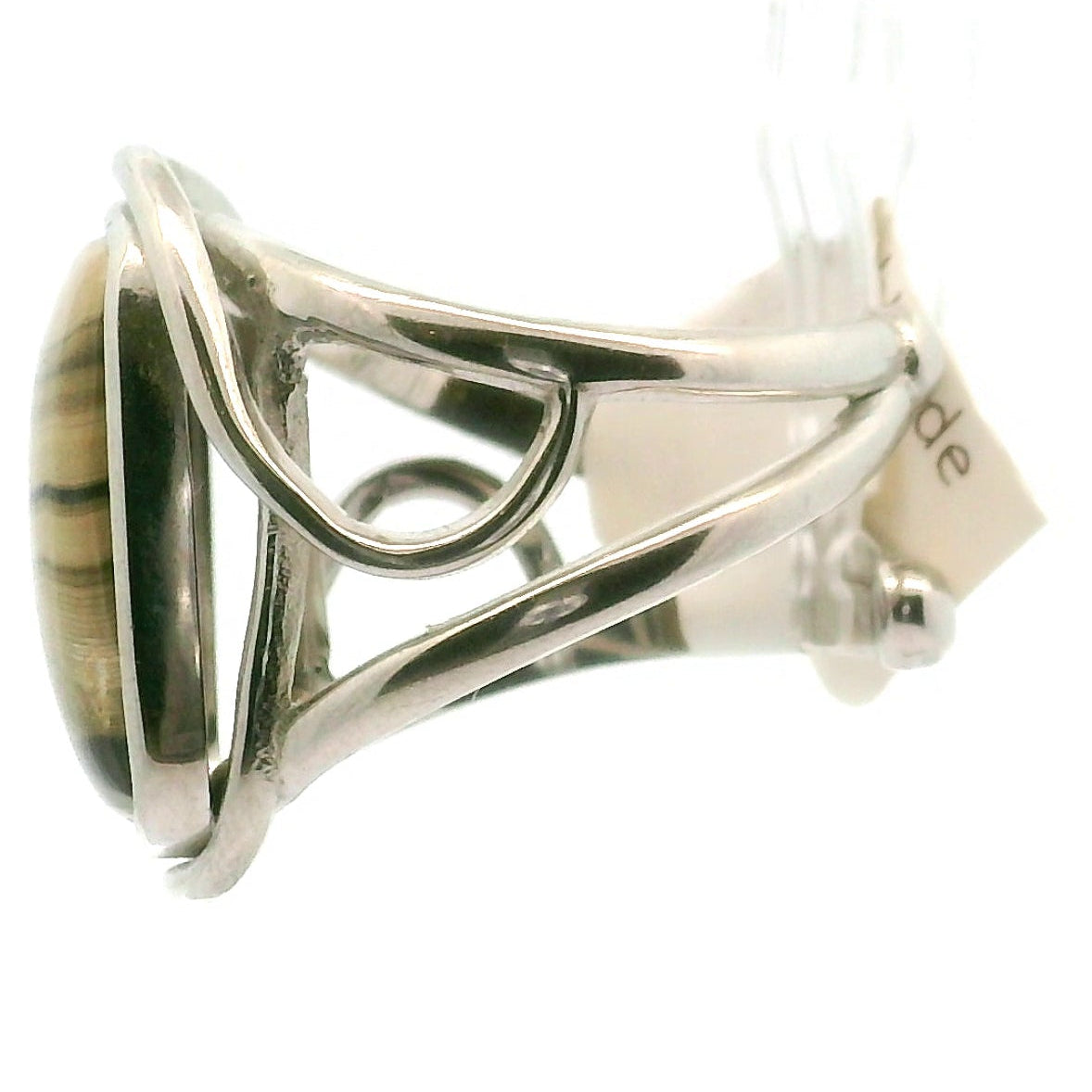 Schalenblende Cuff Ring .925 Silver for Transformation, Grounding and Protection