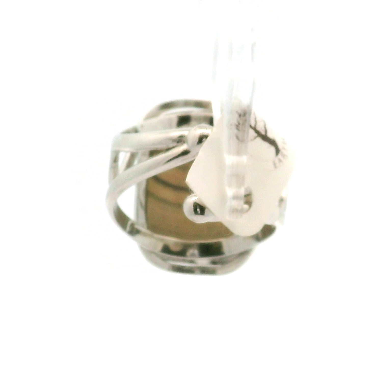 Schalenblende Cuff Ring .925 Silver for Transformation, Grounding and Protection