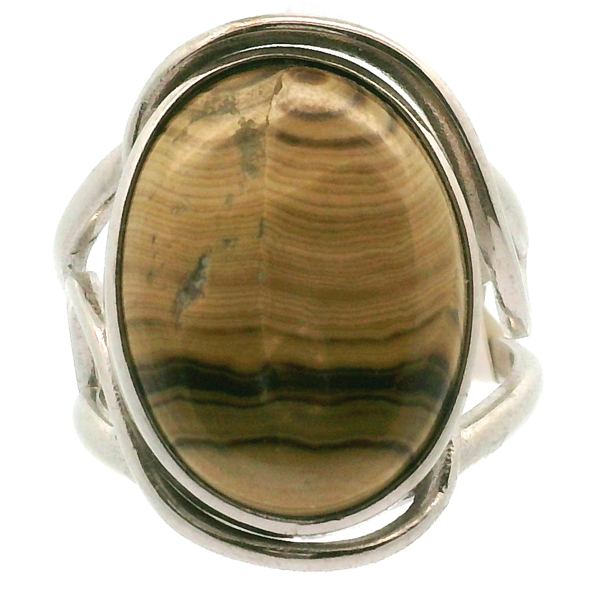 Schalenblende Cuff Ring .925 Silver for Transformation, Grounding and Protection