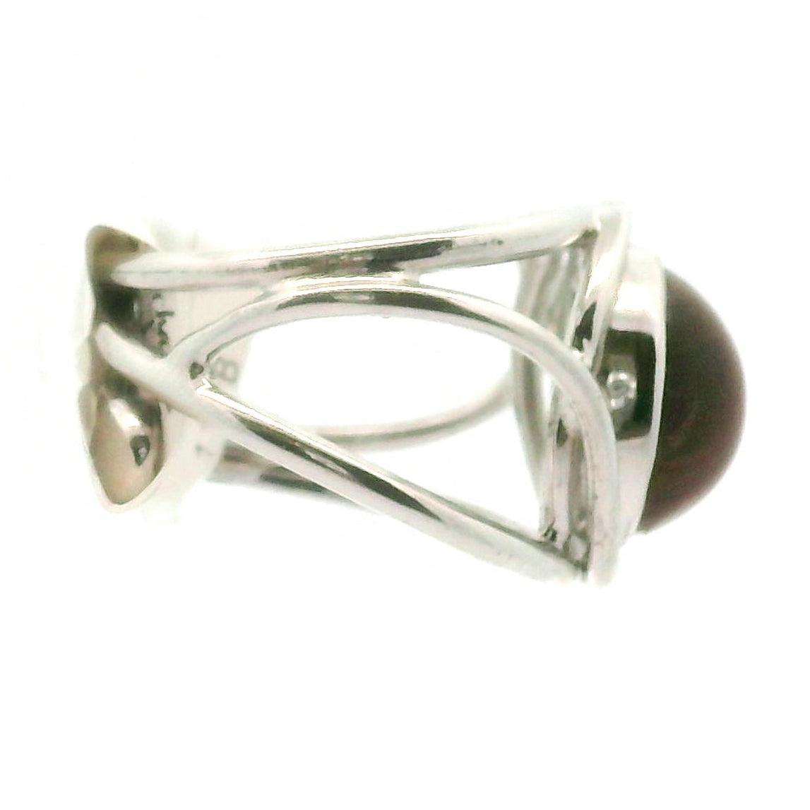 Cat's Eye Scapolite Midi Cuff Ring .925 Silver for Manifesting and Protection