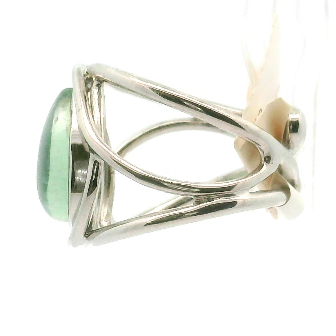 Fluorite Midi Cuff Ring .925 Silver for Clarity and Focus