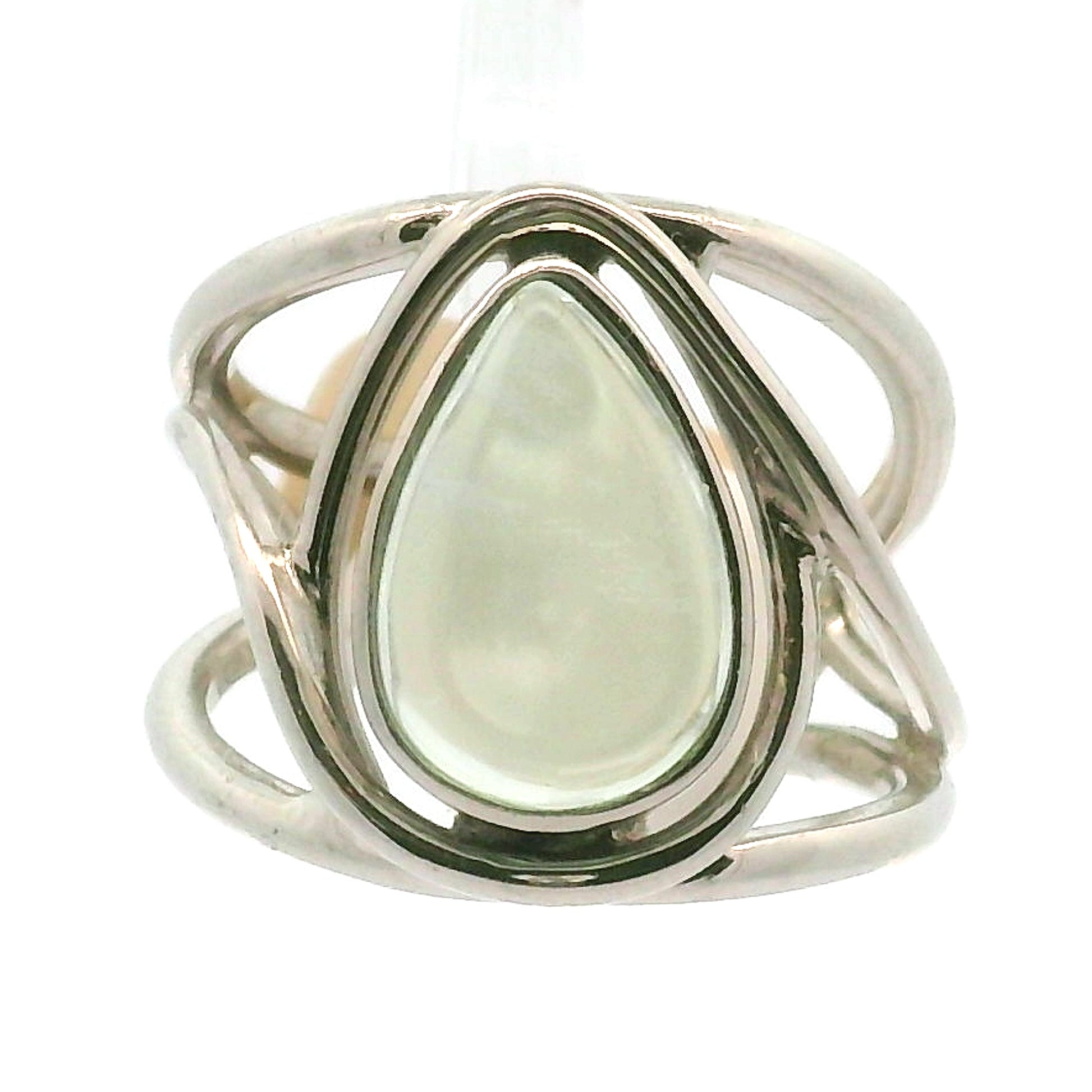 Fluorite Midi Cuff Ring .925 Silver for Clarity and Focus