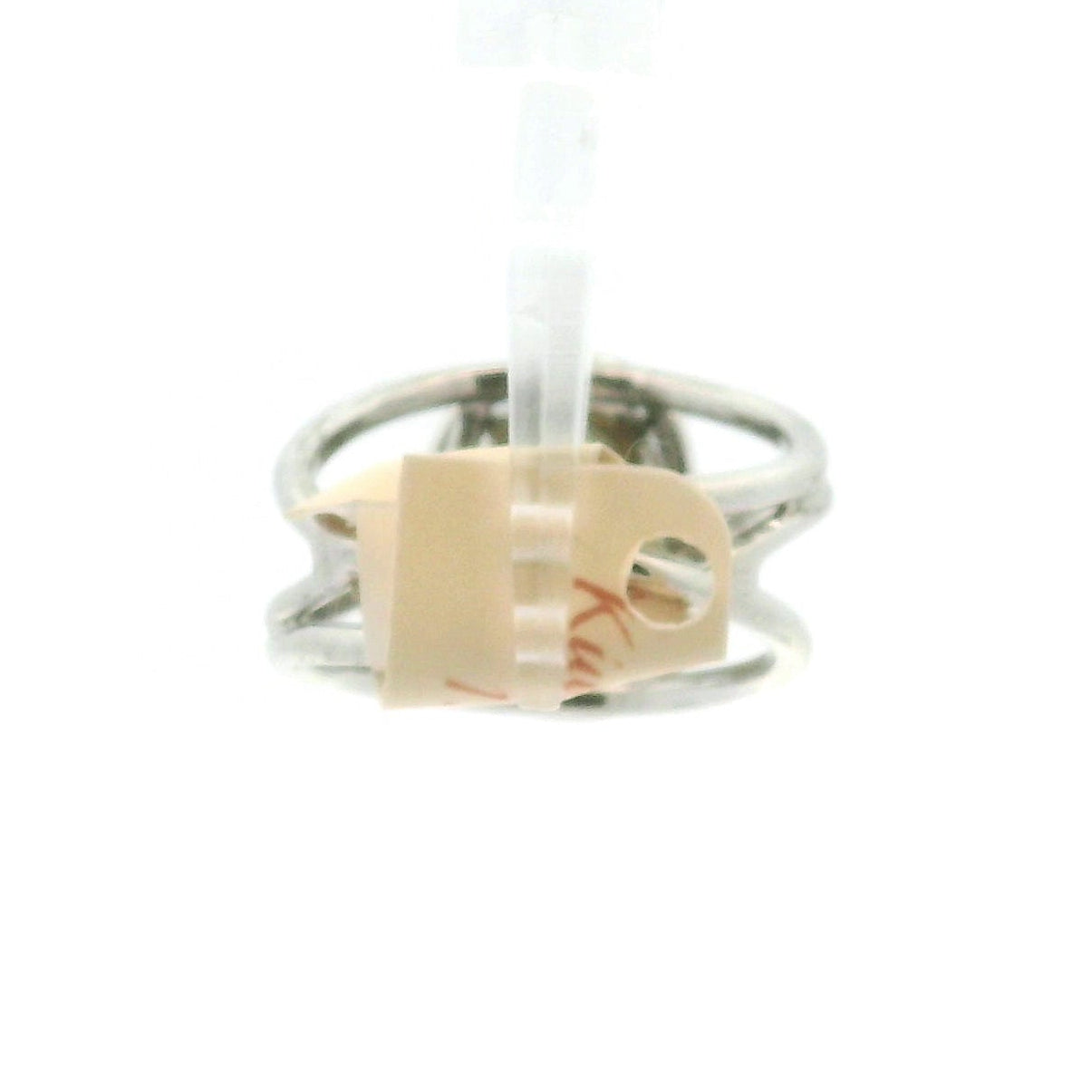 Kiwi Jasper Cuff Ring 925 Silver for Support during Stress or Addiction
