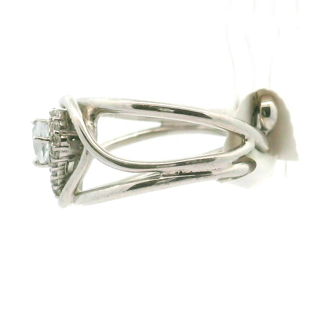 White Topaz Heart Cuff Ring .925 Silver for Health, Protection, Amplifying Intentions & Accelerating Manifestations