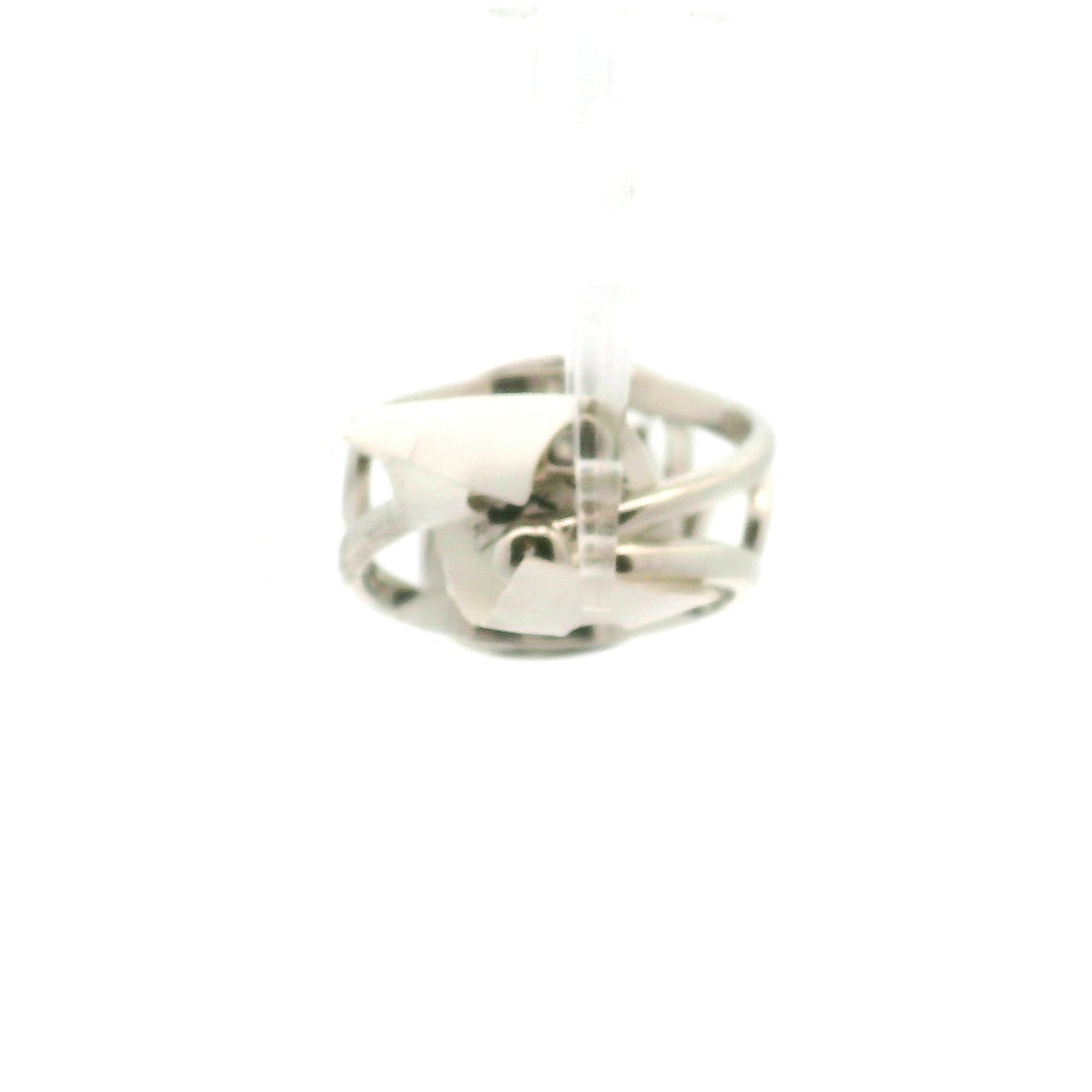 Clear Quartz Fantasy Cut Cuff Ring .925 Silver for Healing, Intention Setting and Manifesting your Desires