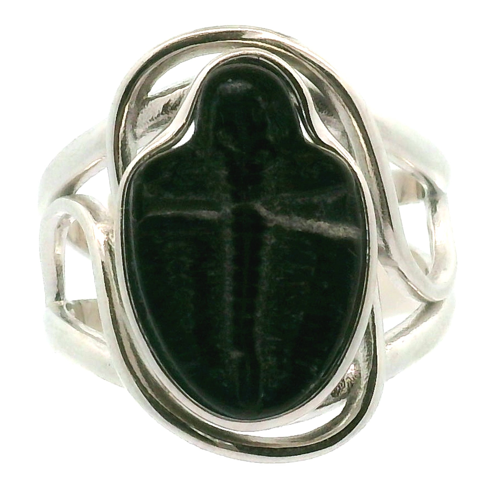 Trilobite Cuff Ring .925 Silver for Healing, Leadership and Connection