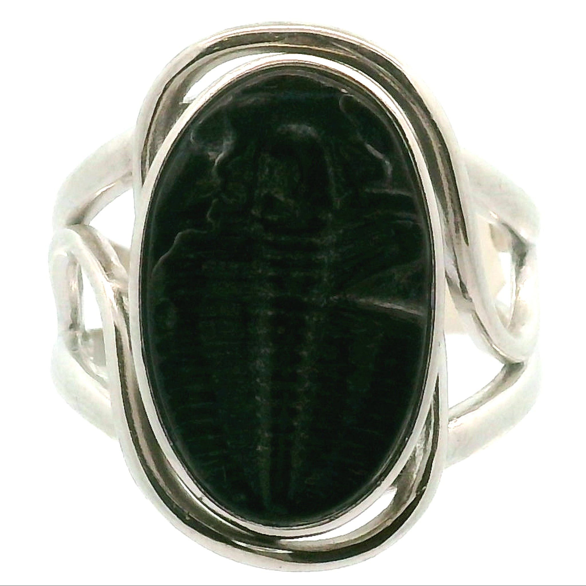 Trilobite Cuff Ring .925 Silver for Healing, Leadership and Connection