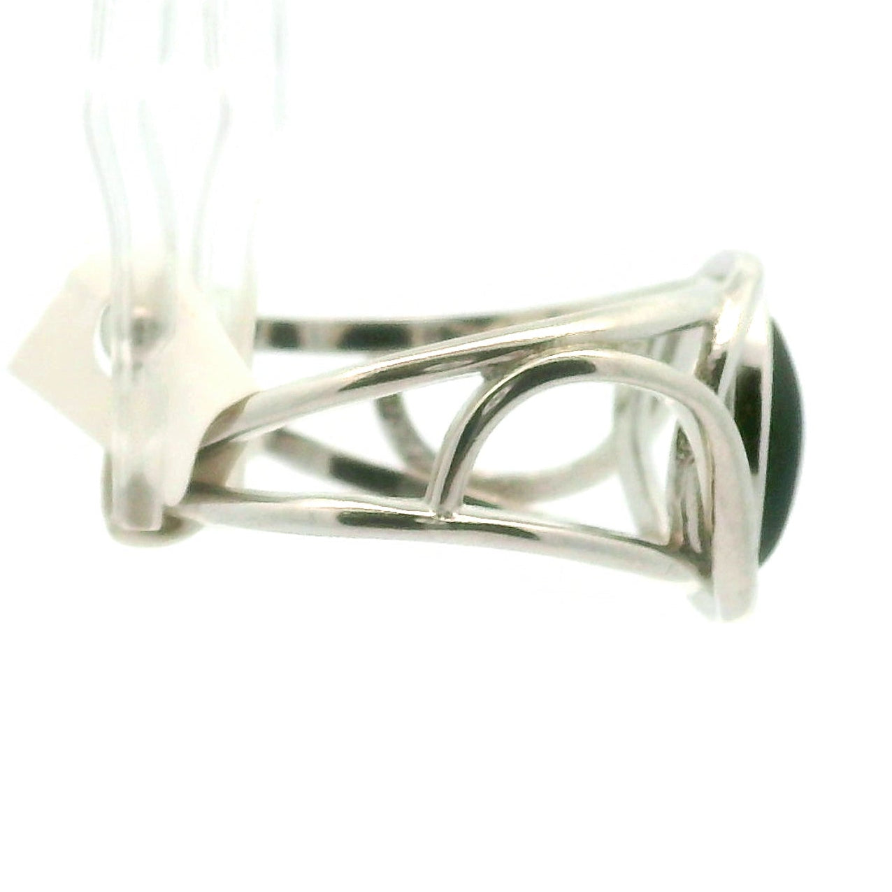 Black Mother of Pearl Cuff Ring .925 Silver for Embracing your Feminine Power, Harmony and Protection