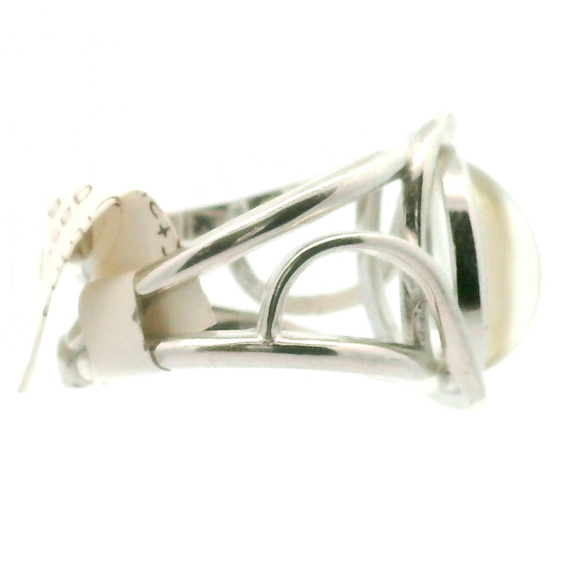 Star Citrine Adjustable Cuff Ring .925 Silver for Abundance, Good Luck and Positivity