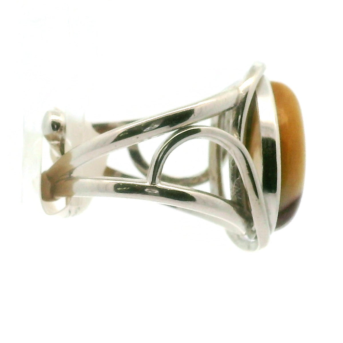 Mookaite Jasper Cuff Ring .925 Silver for Personal Power and Youthful Beauty