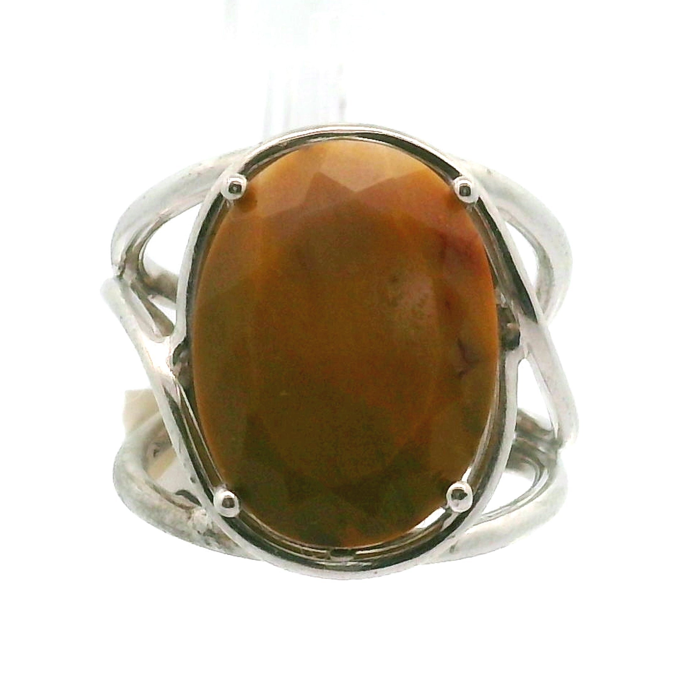 Mookaite Jasper Cuff Ring .925 Silver for Personal Power and Youthful Beauty
